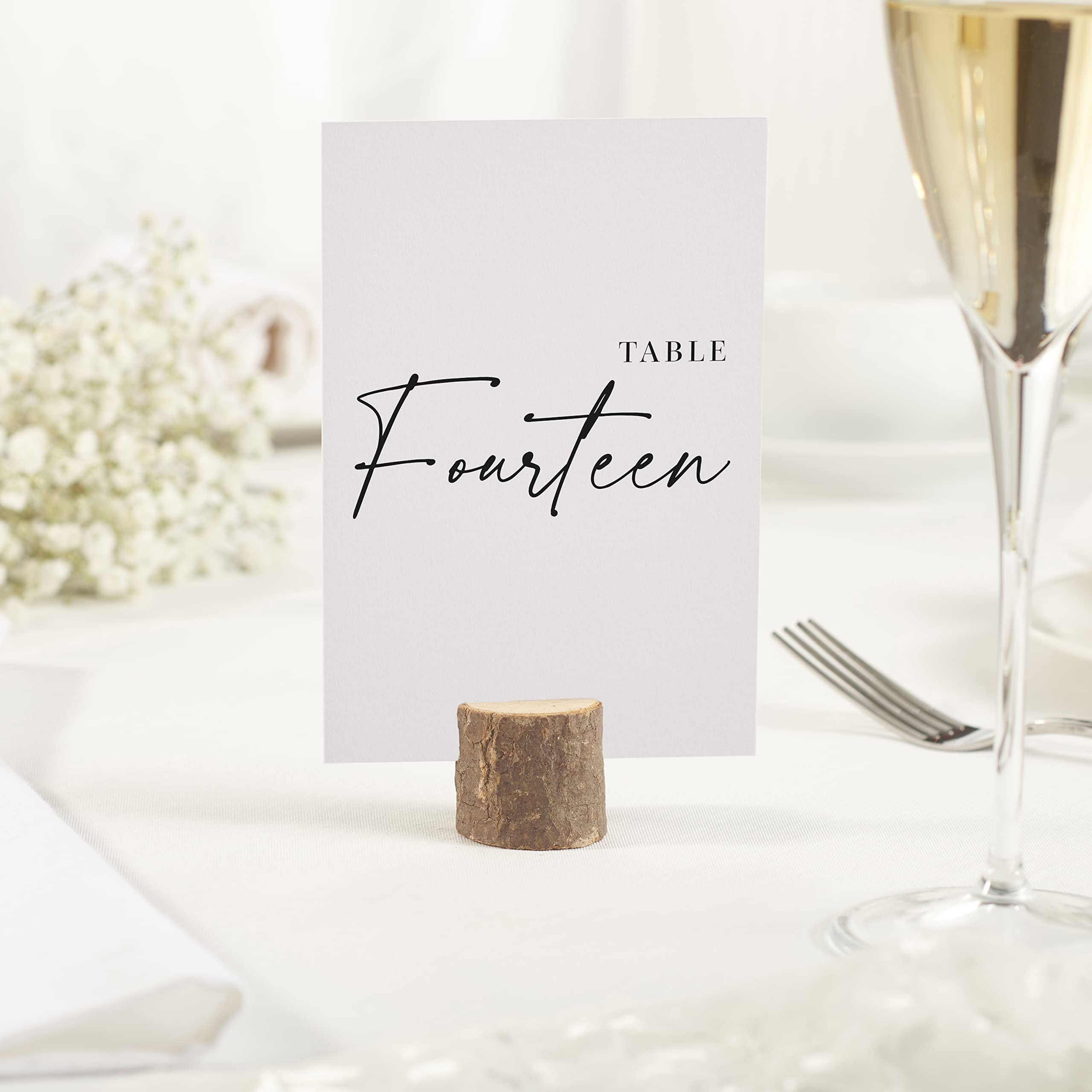 Twistionery Wedding Table Numbers - Black Table Numbers For Wedding Reception - Table Number Cards - Table Wedding Number Cards