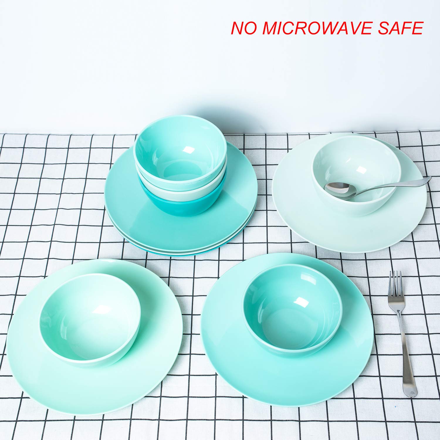 Kx-Ware 28-Ounce Melamine Bowls Set, 6-Inch 100% Melamine Cereal/Soup/Salad Bowls, Set Of 12 In Cool Assorted Colors