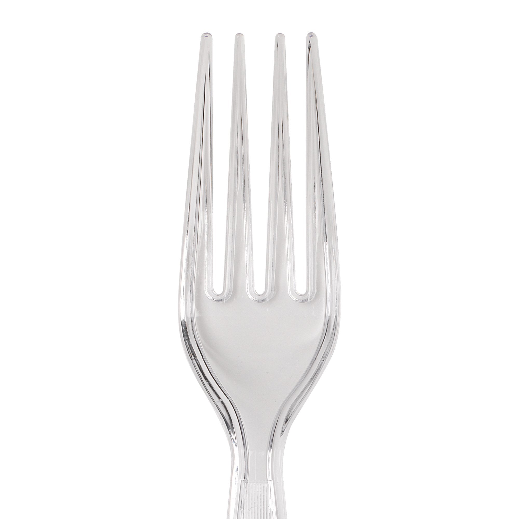 Dixie 7.13'' Heavy-Weight Polystyrene Plastic Fork By Gp Pro (Georgia-Pacific), Clear, Fh017 , Case Of 1,000