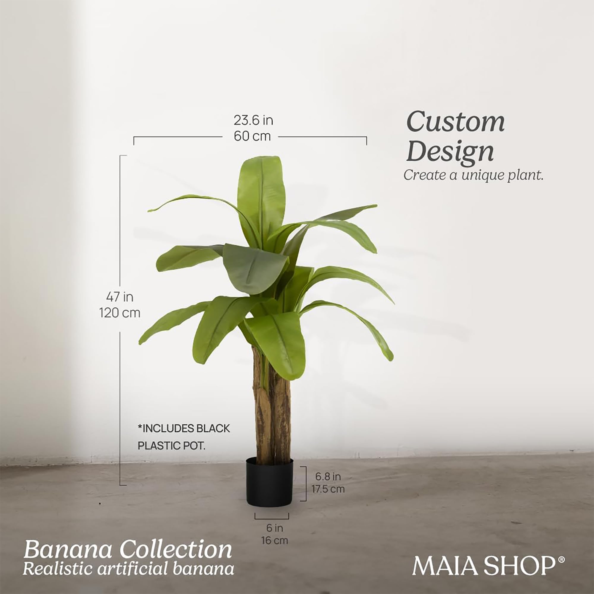 Artificial Banana Tree  Made with The Best Materials  Ideal for Home Decoration  Artificial Plant - 47 Inches Tall