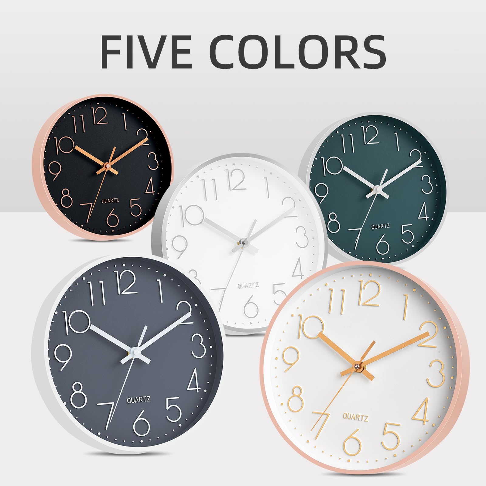 Tmdekh Analog Wall Clock For Home Stylish Latest, 10 Fancy Watch Wall Clocks Silent Non-Ticking, Modern Quartz Clock Decorative