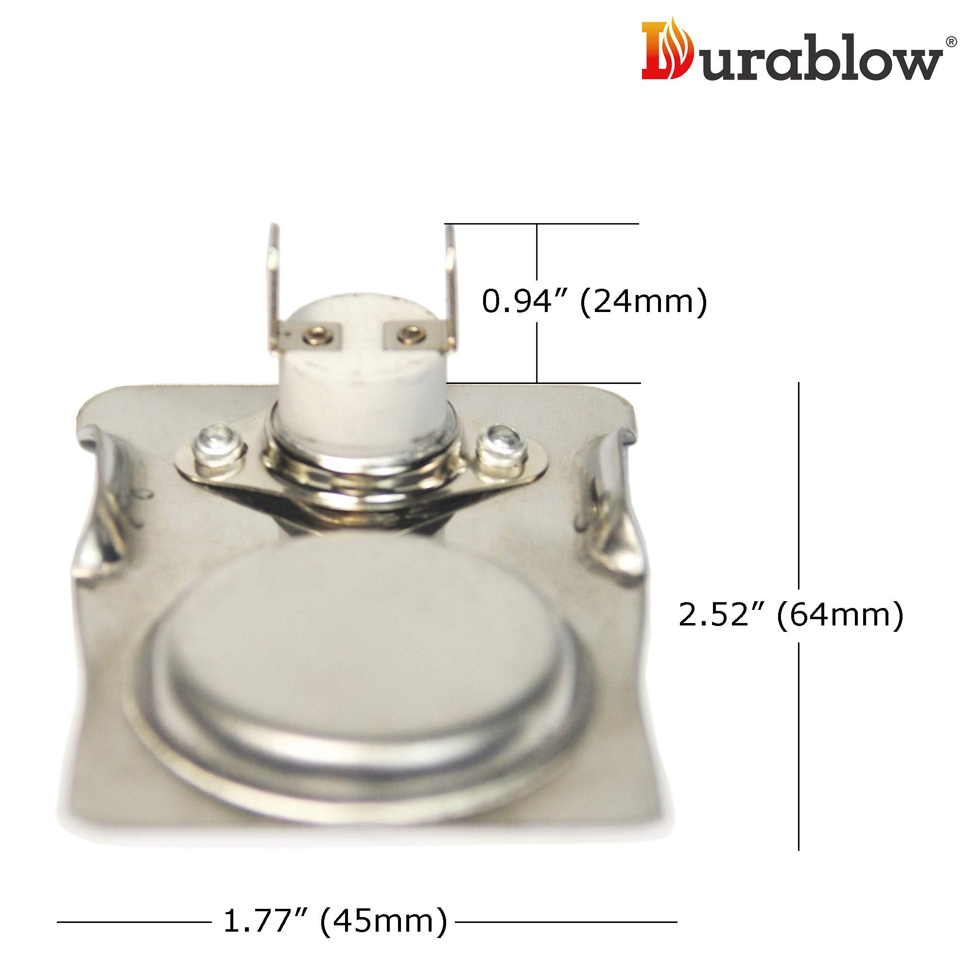 Durablow MFB TS120 Fireplace Stove Blower Fan Magnetic Ceramic Thermostat Auto Switch ON at 120F (50C), OFF at 90F (32C) approx