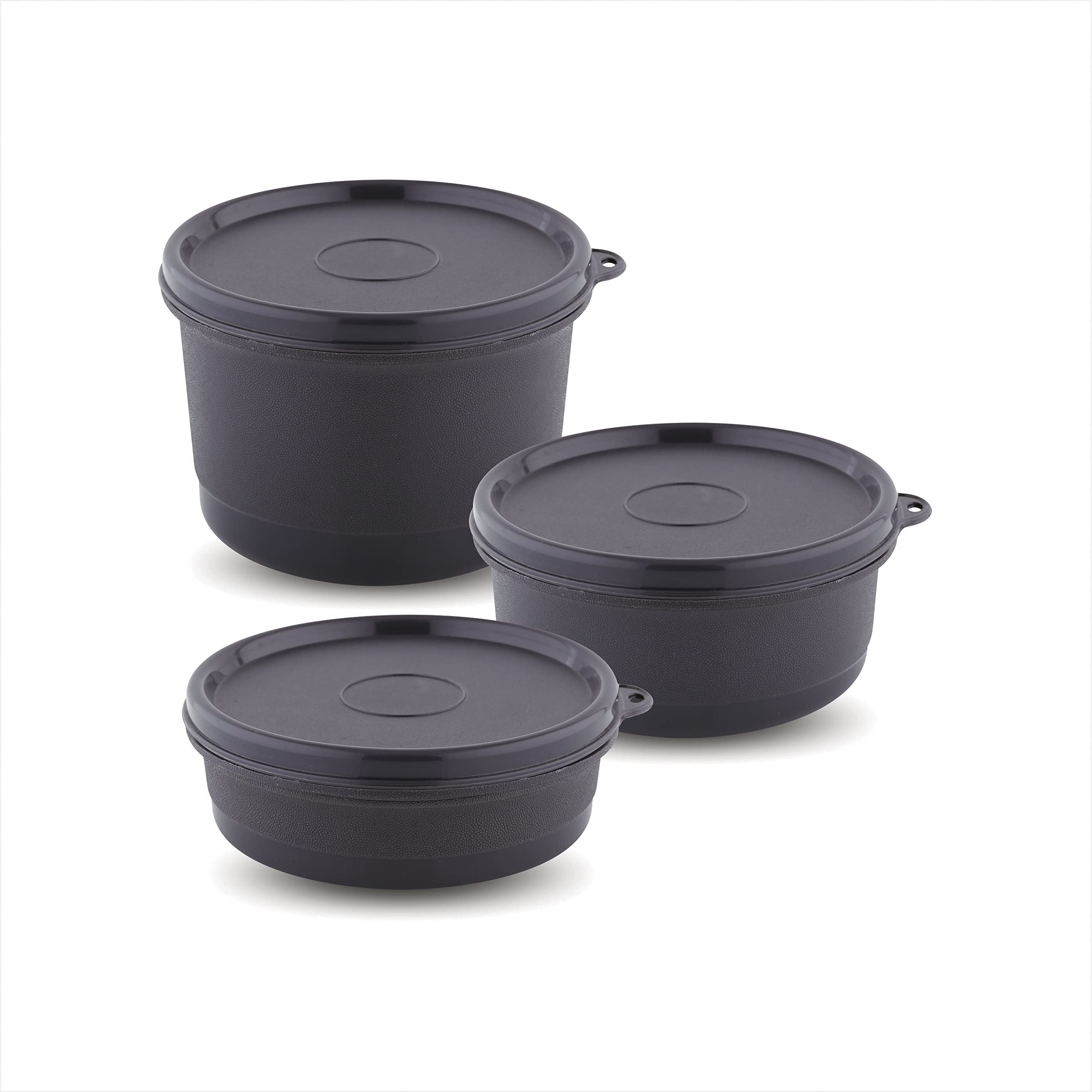 Attro Set Of 3 Micron Stainless Steel Double Wall Storage Containers Airtight & Leak Proof Containers For Office Use, School, Pi
