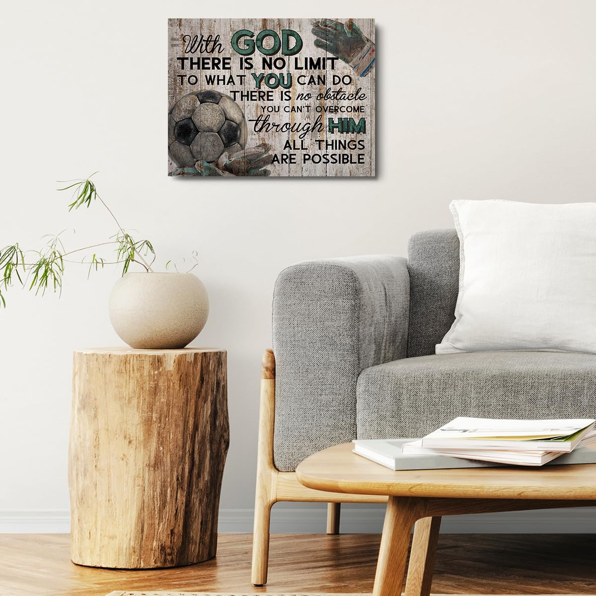 Tbt Soccer Gifts Stuff Religious Soccer Canvas Wall Art Wall Decor Inspirational Boys Men Room Rustic Framed Posters Art Prints