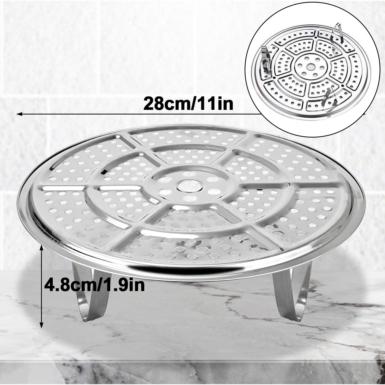 11-Inch Pressure Cooker Canner Rack (2-Pack) With Detachable Legs, Stainless Steel Pressure Canners For Canning Rack Compatible