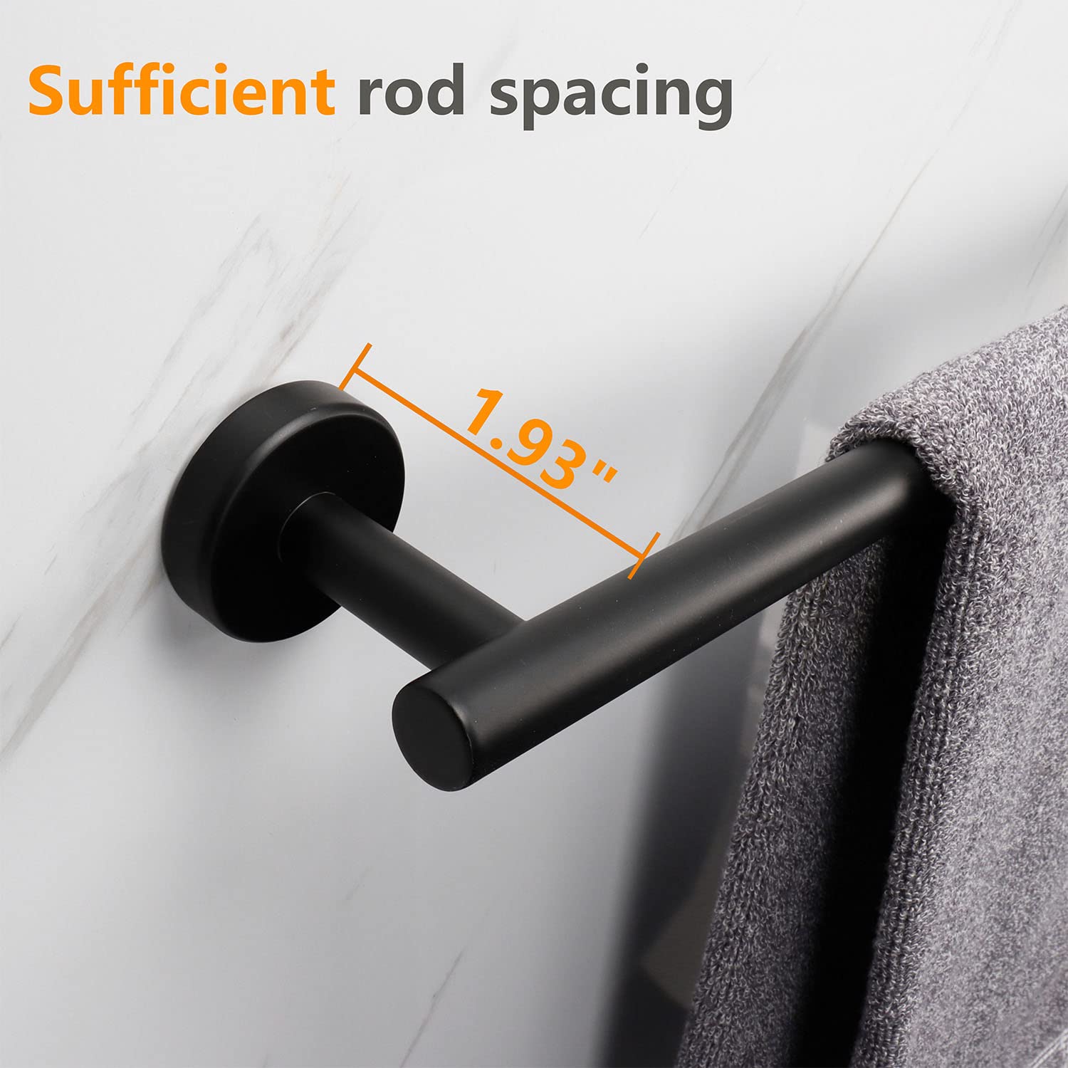 Tocten Bath Towel Bar - Thicken Sus304 Stainless Steel Bathroom Towel Holder, Towel Rod For Bathroom Heavy Duty Wall Mounted Tow