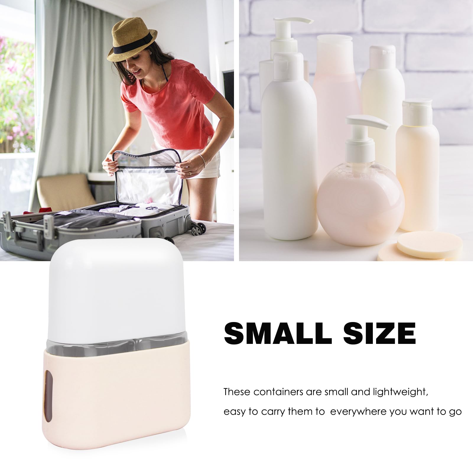 Songaa Travel Bottles Leak Proof, 2 In 1 Travel Containers For Toiletries, Refillable Plastic Bottles With Lid, Travel Accessori