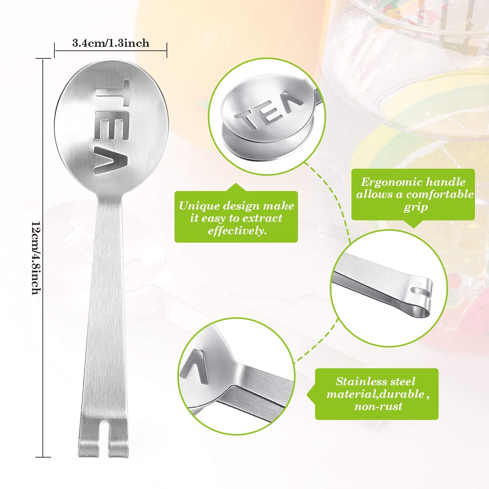 Tea Bag Squeezer Tongs Stainless Steel Tea Bag Spoon Tea Squeezer For Tea Bags Silver Tea Bag Strainer Clip Tea Bag Tongs For Lo