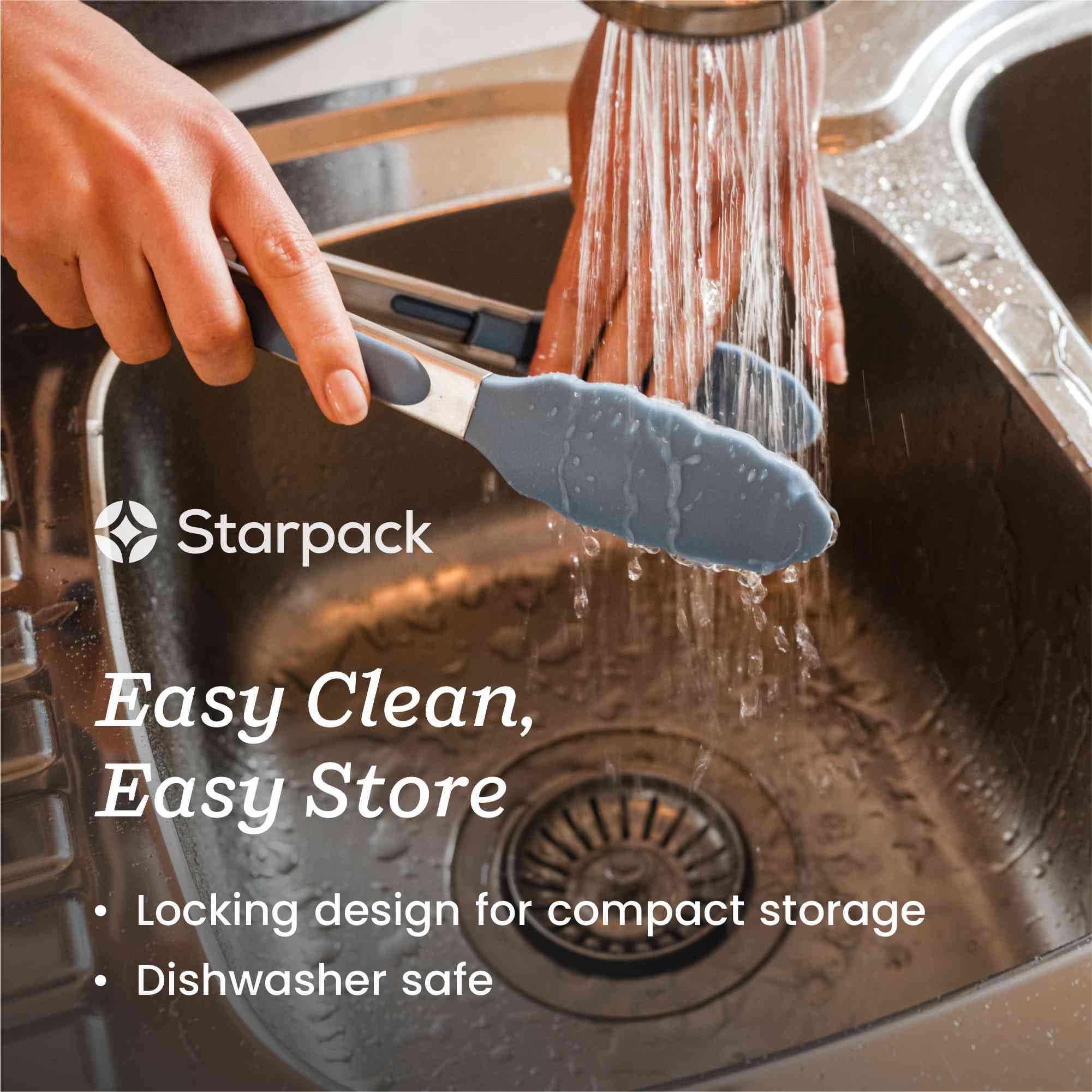 Starpack 'Get A Grip' Silicone Kitchen Tongs For Cooking (2Pcs) - Bbq Tongs For Grill Heat Resistant To 600F - Stainless Steel T