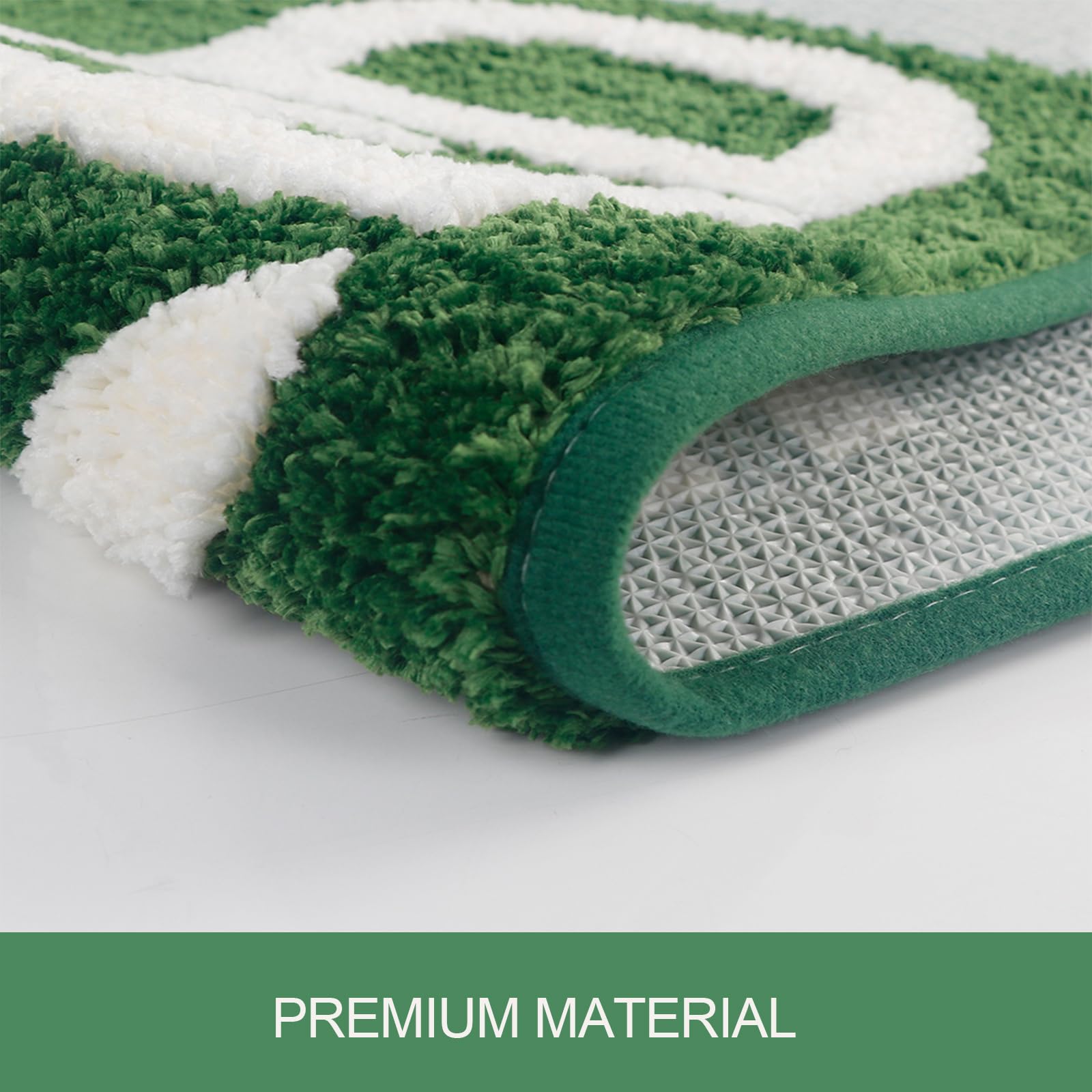 Boveu Get Naked Bath Mats Bathroom Rugs - 32'' X 20'' Absorbent Green Bath Rugs, Machine Washable Soft Small Bath Mats For Bathr