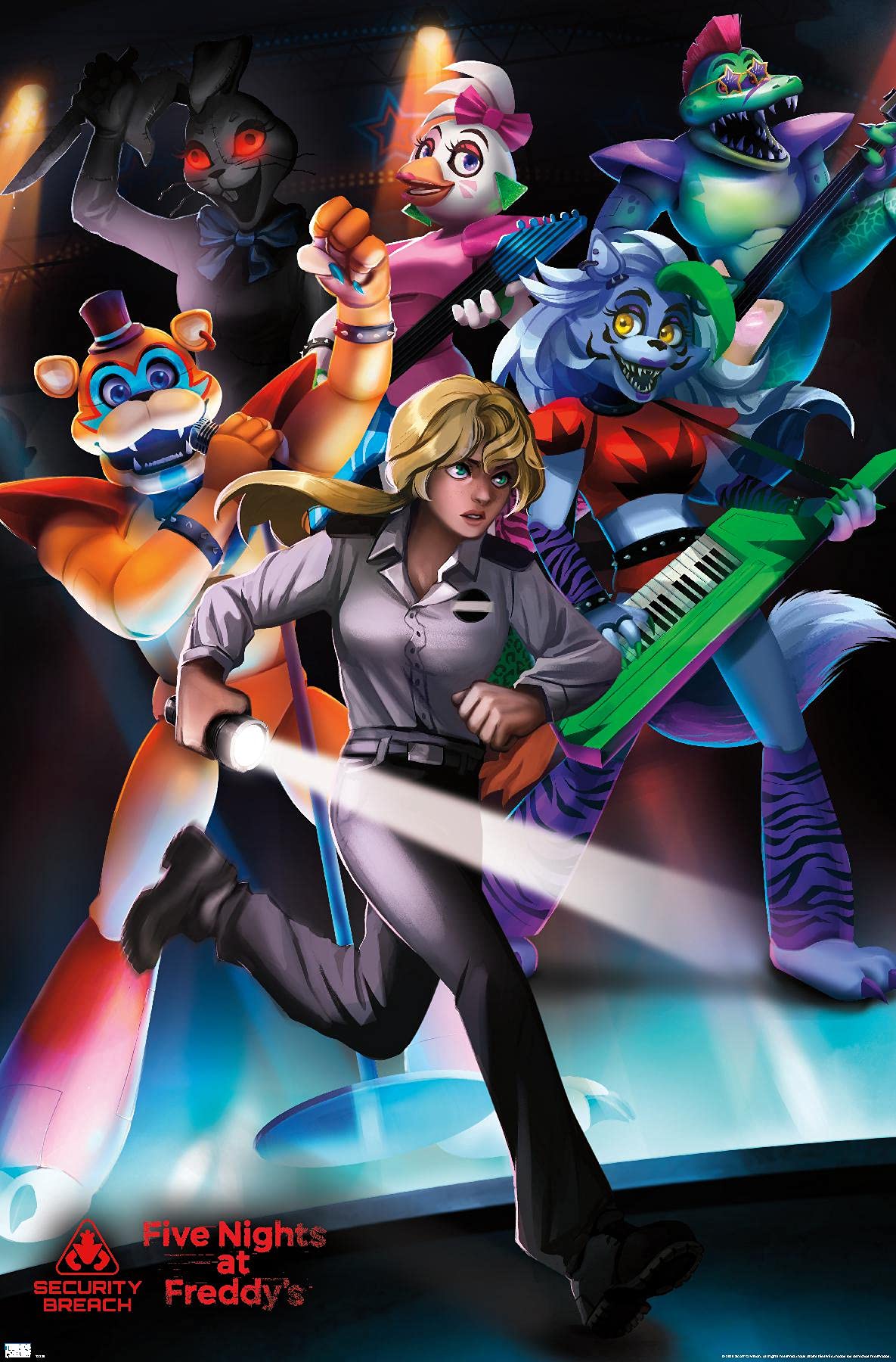 Trends International Five Nights At Freddy'S: Security Breach - Group Wall Poster, 22.375'' X 34'', Unframed Version