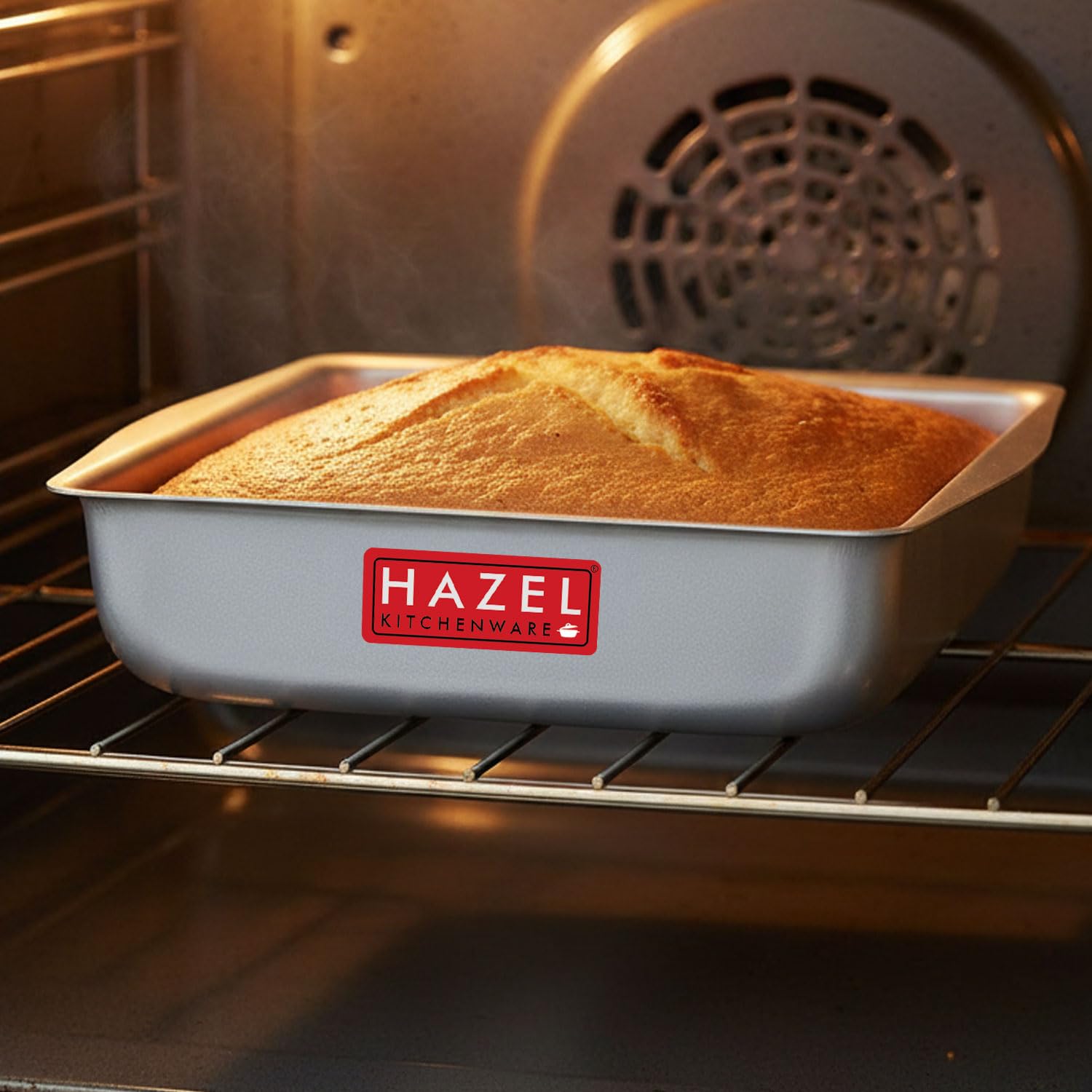Hazel Square Cake Mould Tin | Aluminium Cake Pan For Microwave Convection & Otg Oven | 800Ml Baking Tray Cake Making Tool