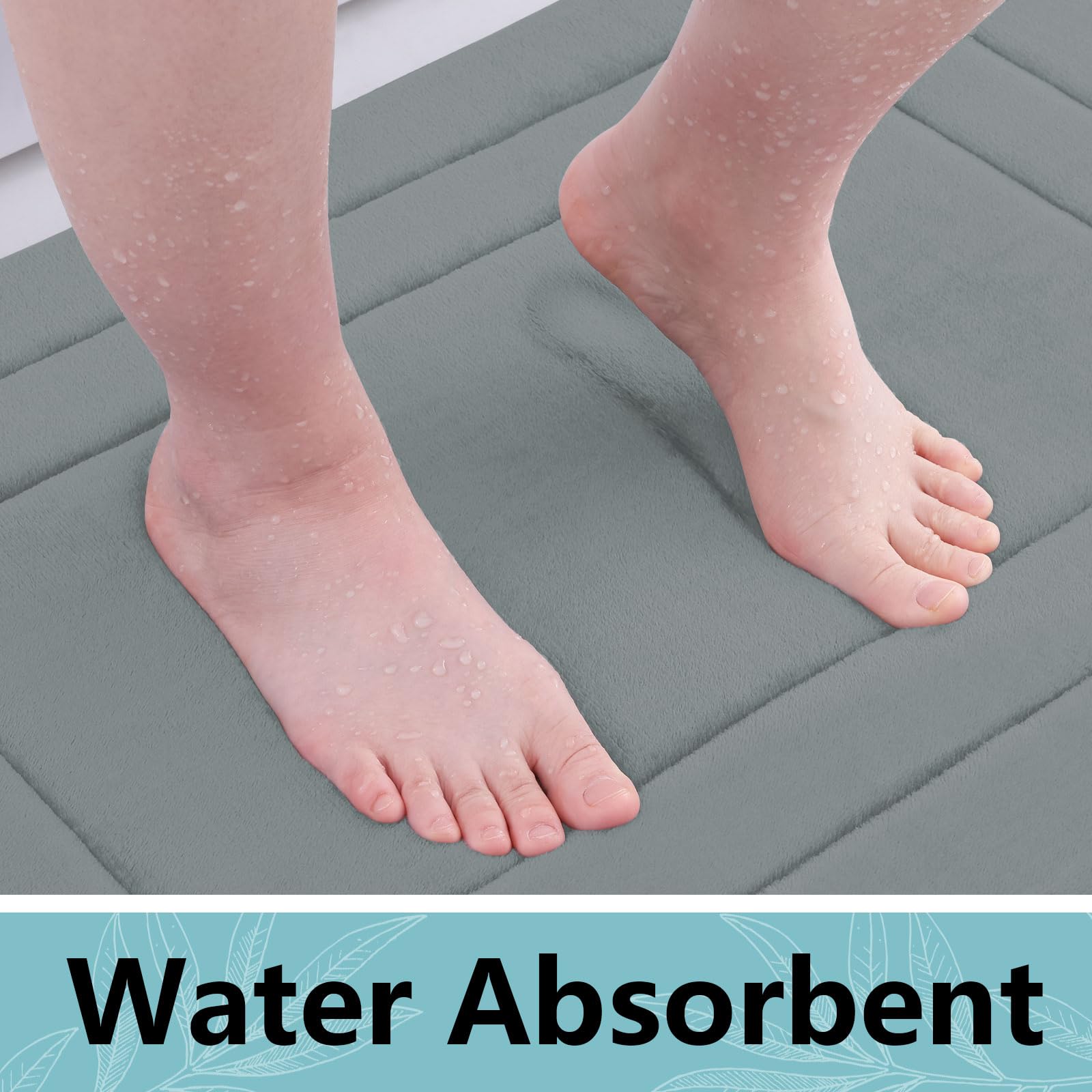 Arotive Memory Foam Bathroom Rug Mat 54X24, Ultra Soft And Absorbent Bath Mat, Machine Wash Dry, Comfortable Bath Rug Carpet For