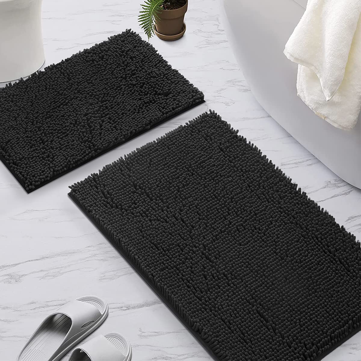 Sonoro Kate Bathroom Rug,Non-Slip Bath Mat,Soft Cozy Shaggy Thick Bath Rugs For Bathroom,Plush Rugs For Bathtubs,Water Absorbent