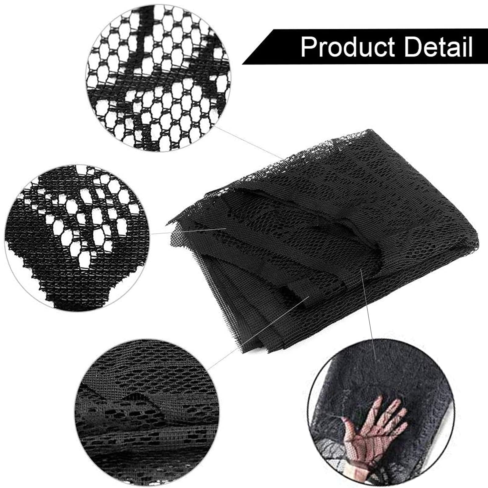 Comtraker Halloween Fireplace Mantle Decorations, Black Lace Spiderweb Fireplace Mantel Scarf Cover Garland For Festive Party Su