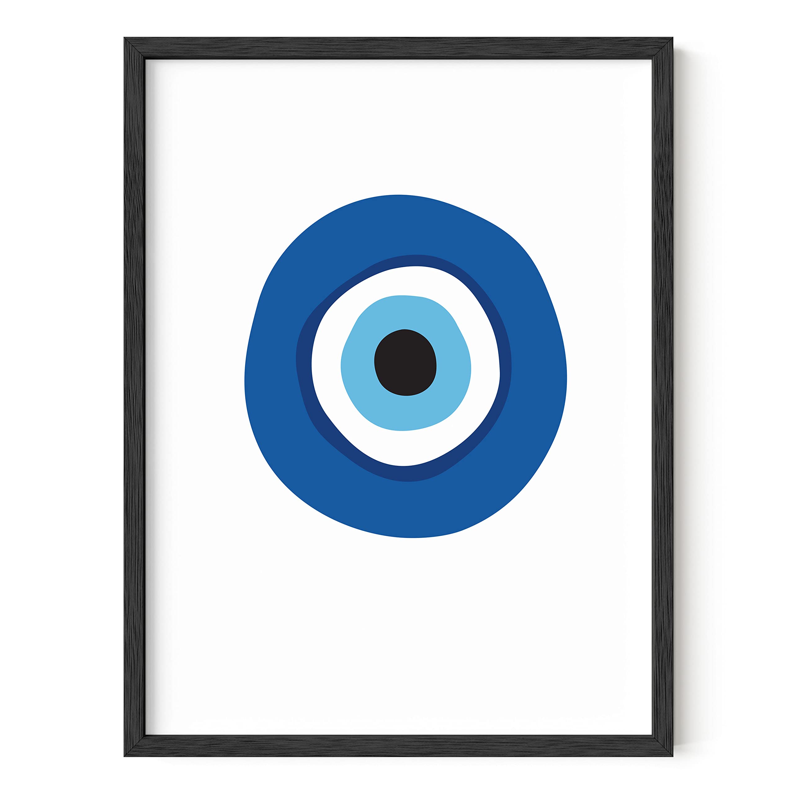 Haus And Hues Evil Eyes For Wall - Blue Posters For Room Aesthetic, Abstract Blue Art Posters And Prints, Eye Posters For Wall,
