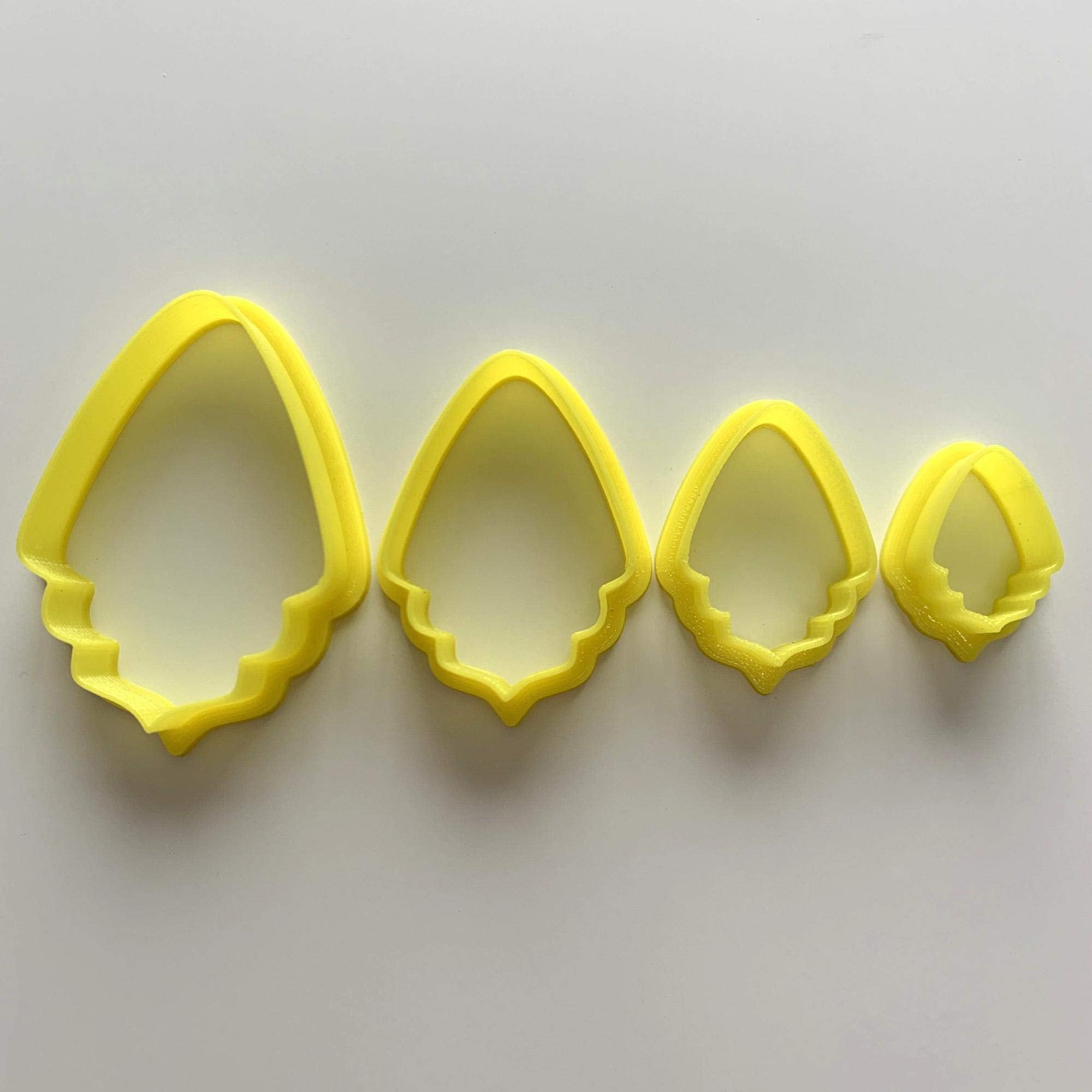 Chenrui Set Of 4 Frilled Drops Polymer Clay Shape Cutter, Cookie Cutter