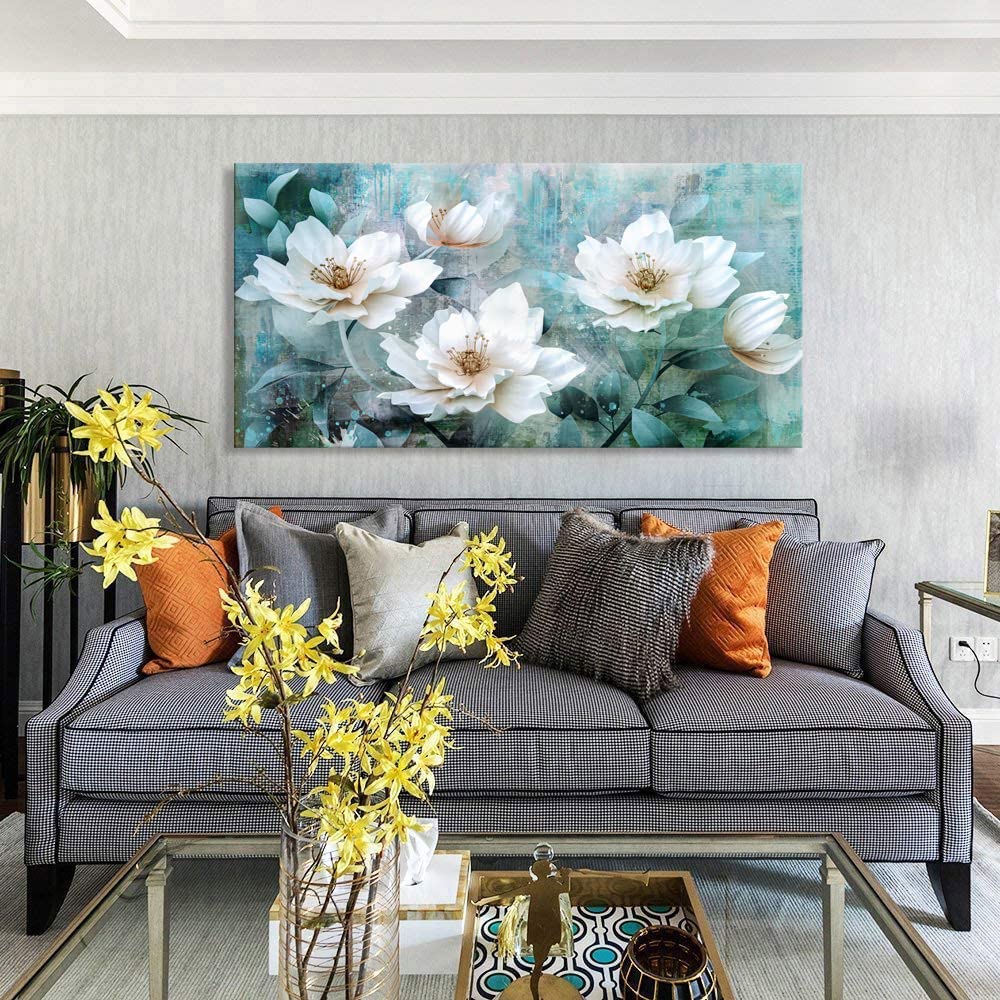 Canvas prints abstract roses wall art for living room grey green painting watercolor paintings flowers floribunda framed canvas prints decor home bedroom decor office