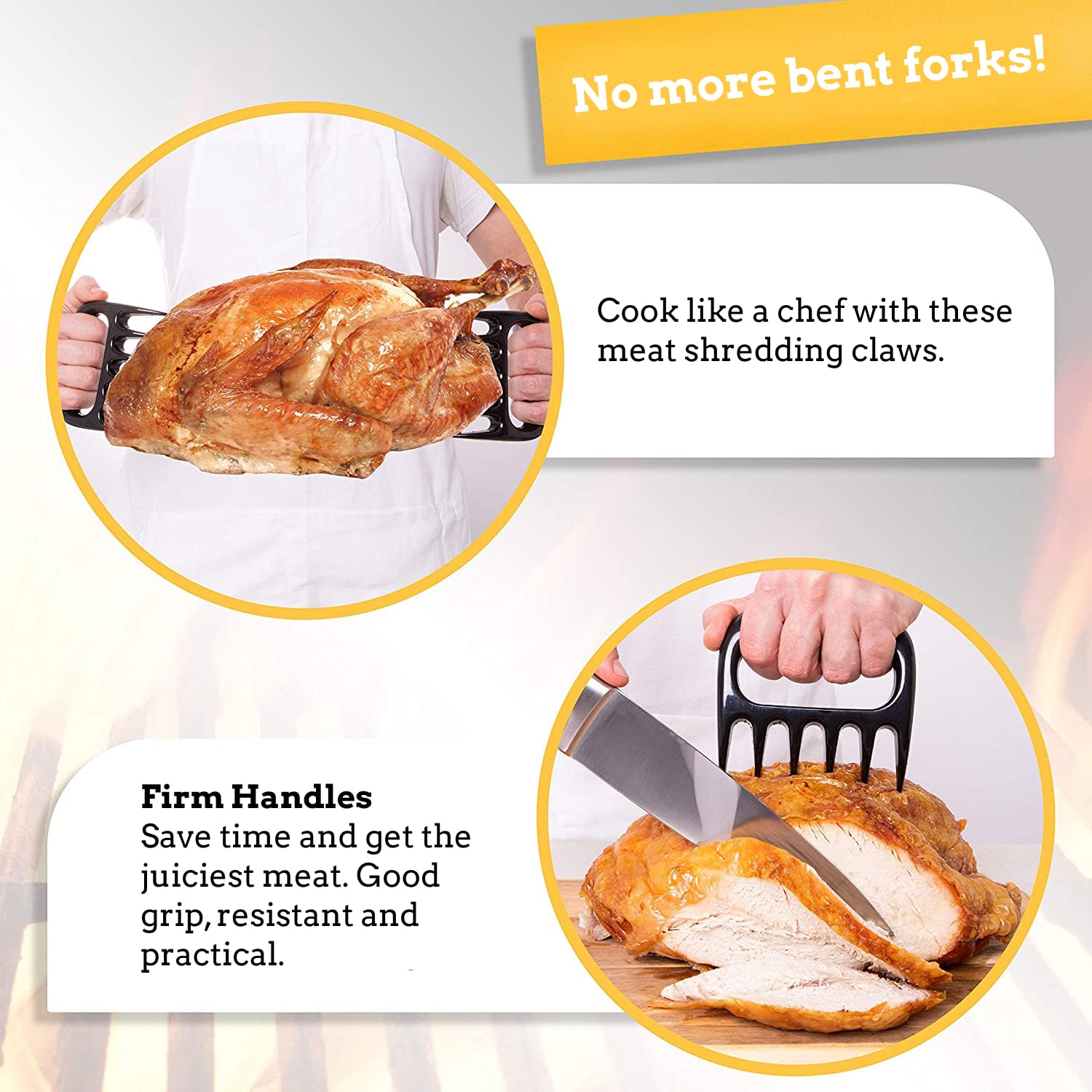 Mountain Grillers Meat Claws - Pulled Pork Claws And Meat Shredder - Grilling Claws Bbq Tools For Meat Shredding - Meat Pulling