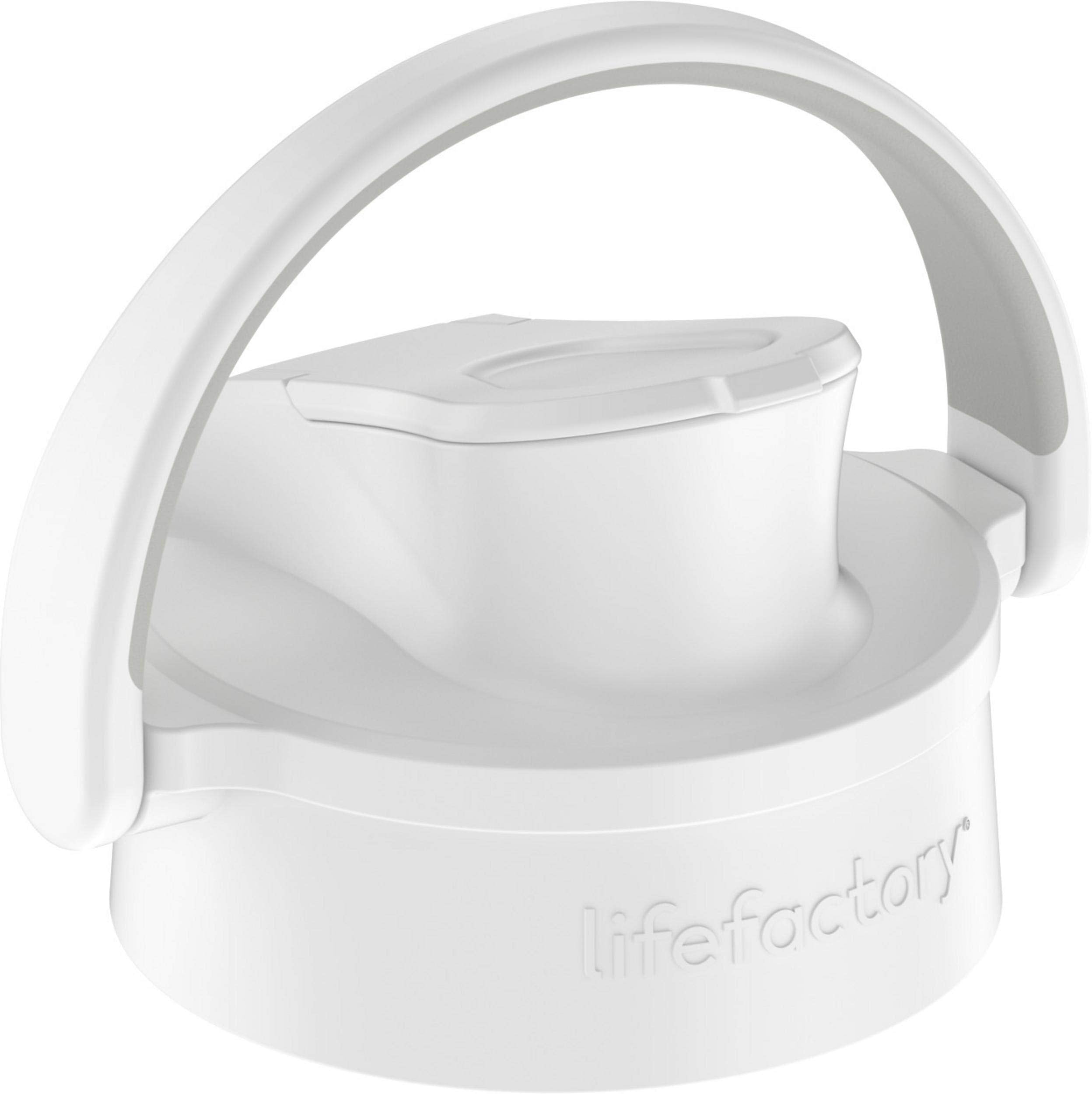 Lifefactory Active Flip Cap Accessory For 12-Ounce, 16-Ounce, And 22-Ounce Glass Bottles, Optic White, 1 Ea