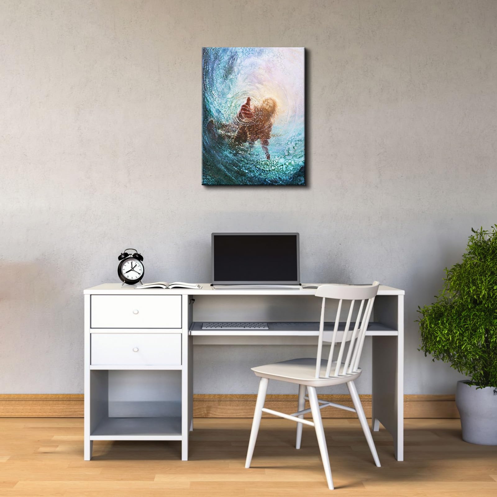 Yonica Jesus Christ Canvas Wall Art The Hand Of God Poster Modern Religious Hd Framed Print Painting Picture Artwork For Bedroom