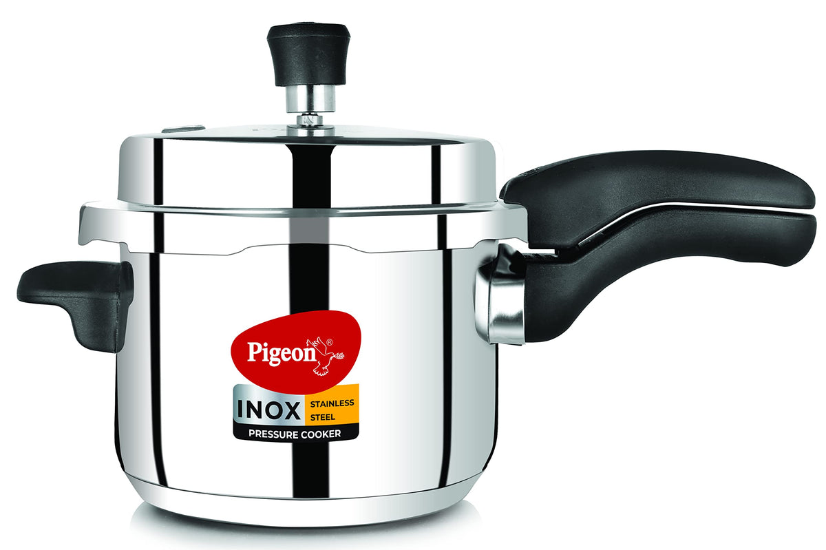 Pigeon Pressure Cooker - 3 Quart - Inox Stainless Steel Outer Lid Induction Base - Cook delicious food in less time: soups, rice