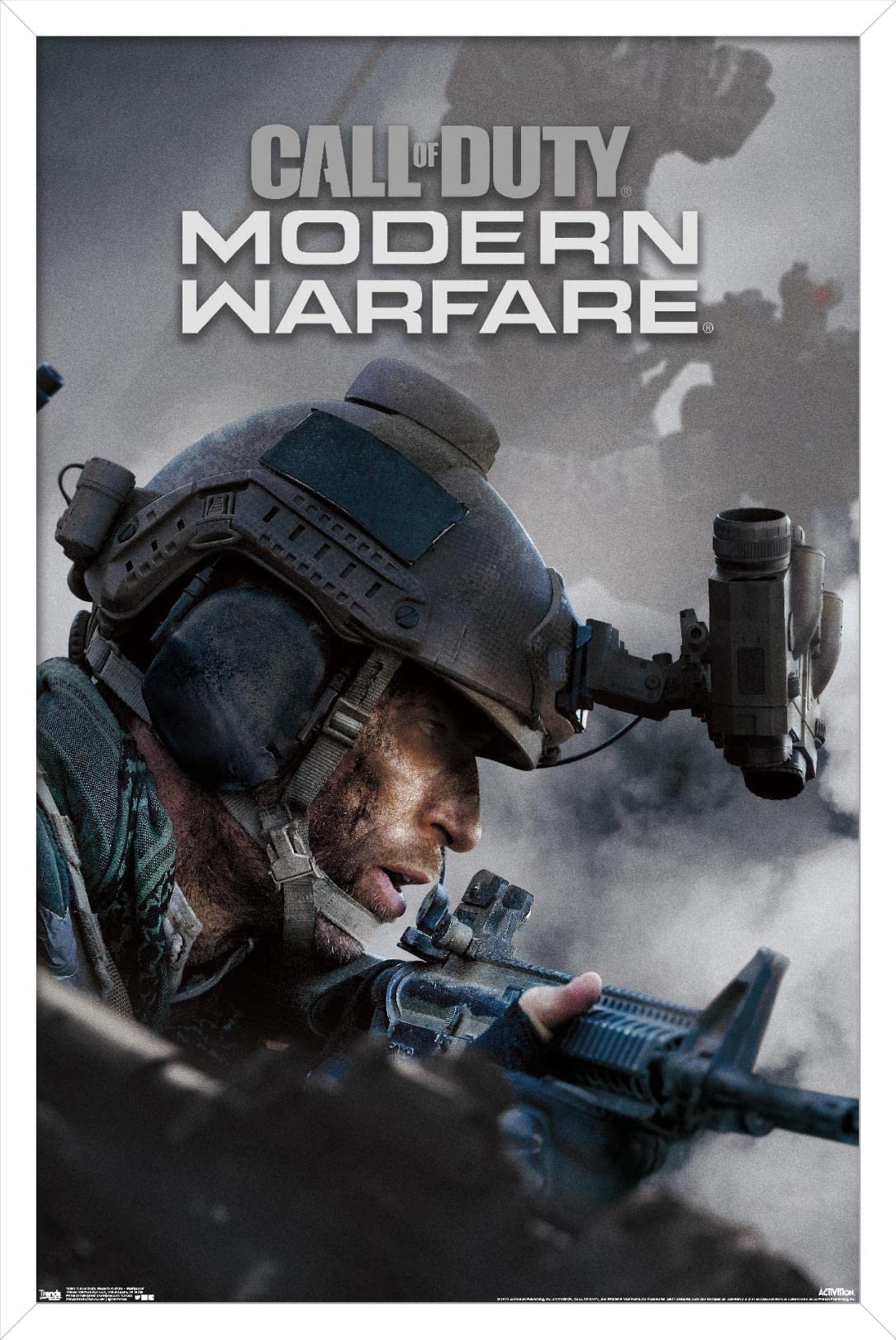 Trends International Call Of Duty: Modern Warfare - Multiplayer Wall Poster, 14.725'' X 22.375'', White Framed Version