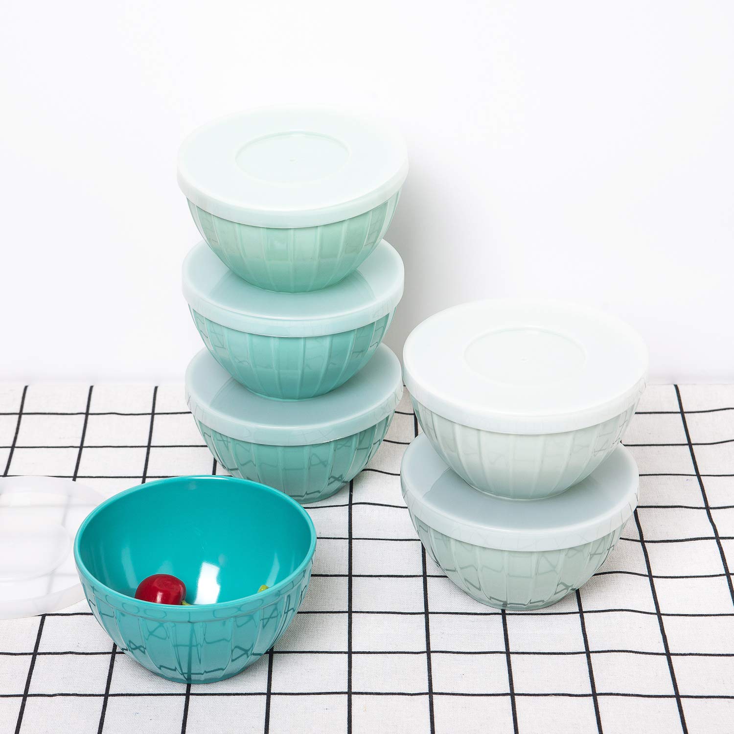 Kx-Ware Melamine Bowls With Lids - 15Oz 5-Inch Cereal/Salad/Prep Bowls, Set Of 6 In 6 Assorted Colors | Shatter-Proof And Chip-R