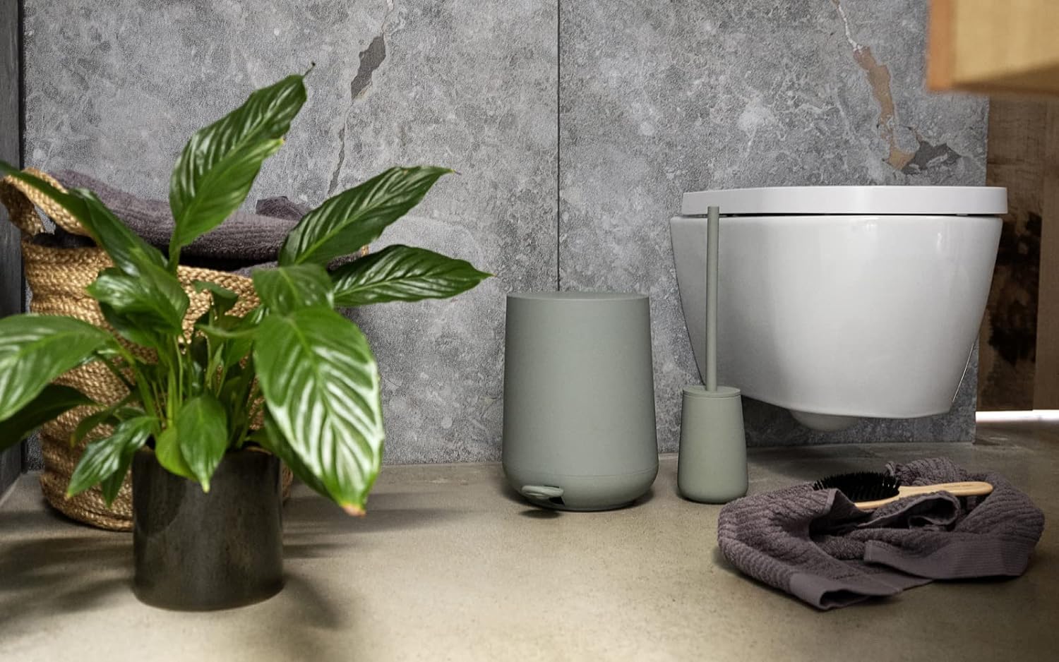 Zone Denmark Modern Elegance Nova Bathroom Bin, Cosmetic Bin, And Waste Bin - Sleek Design For Stylish Bathrooms And Efficient W