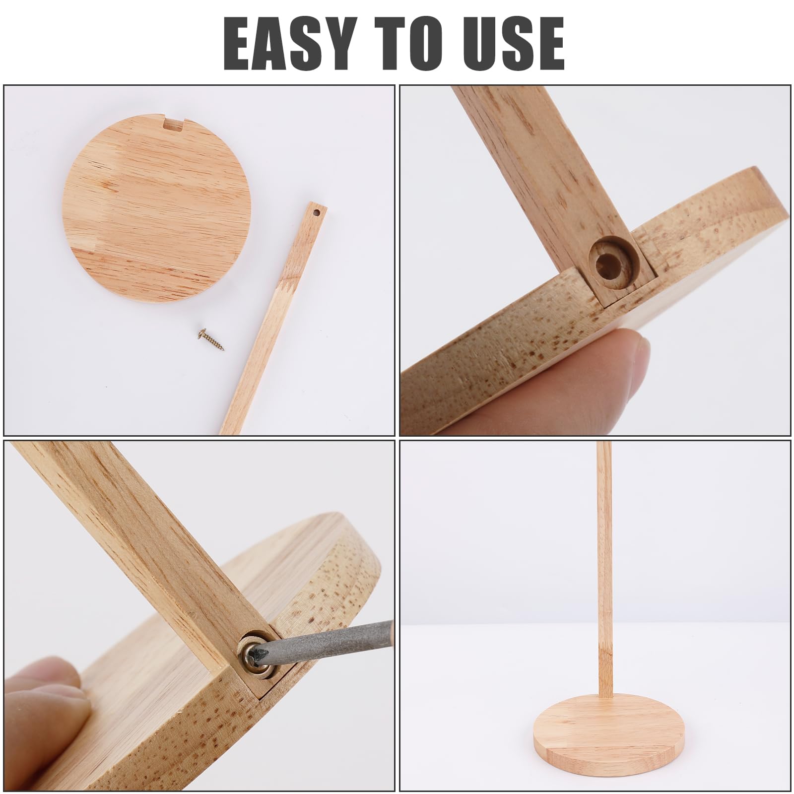 Peutier 2Pcs Tumbler Lid Organizers, Space-Saving Design Detachable Cup Lid Organizer Wooden Tumbler Lid Storage Rack Stand For