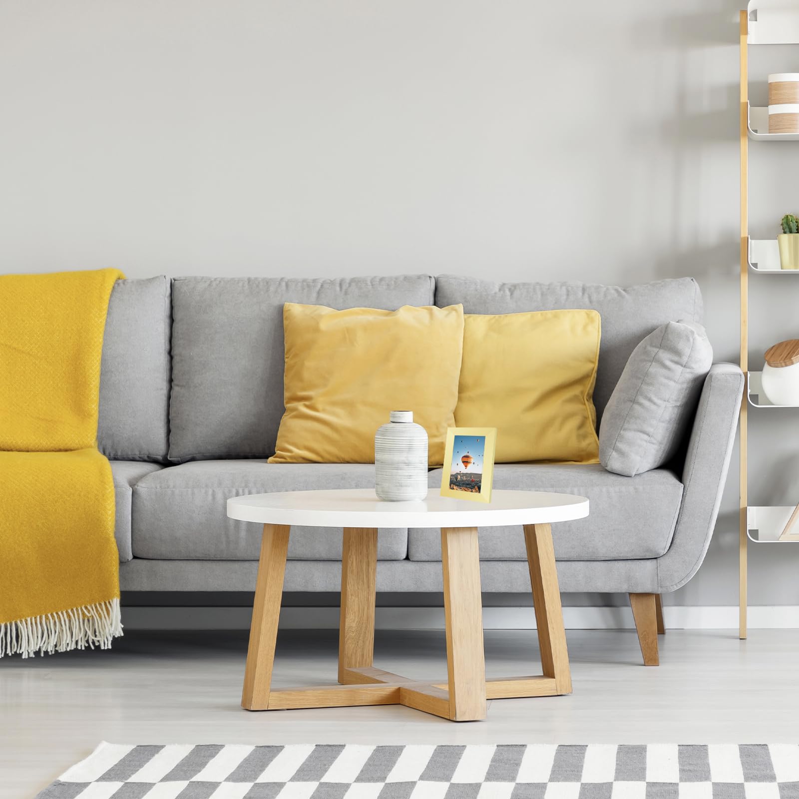 JCJMY 3x5 Picture Frame Gold for Tabletop, 3 x 5 Photo Frame with Shatter Resistant Plexiglass, Sturdy 3 by 5 Poster Frame, Gold