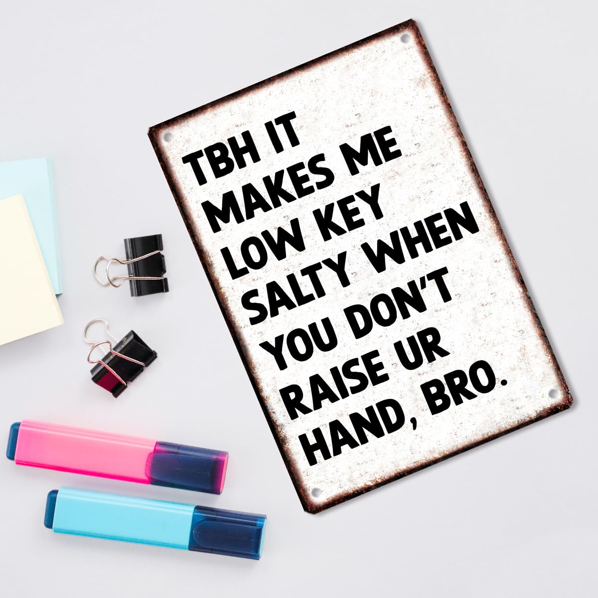 English Teacher Gifts for Male English Teachers Women High Middle School Classroom Decor, TBH It Makes Me Low Key Salty When You