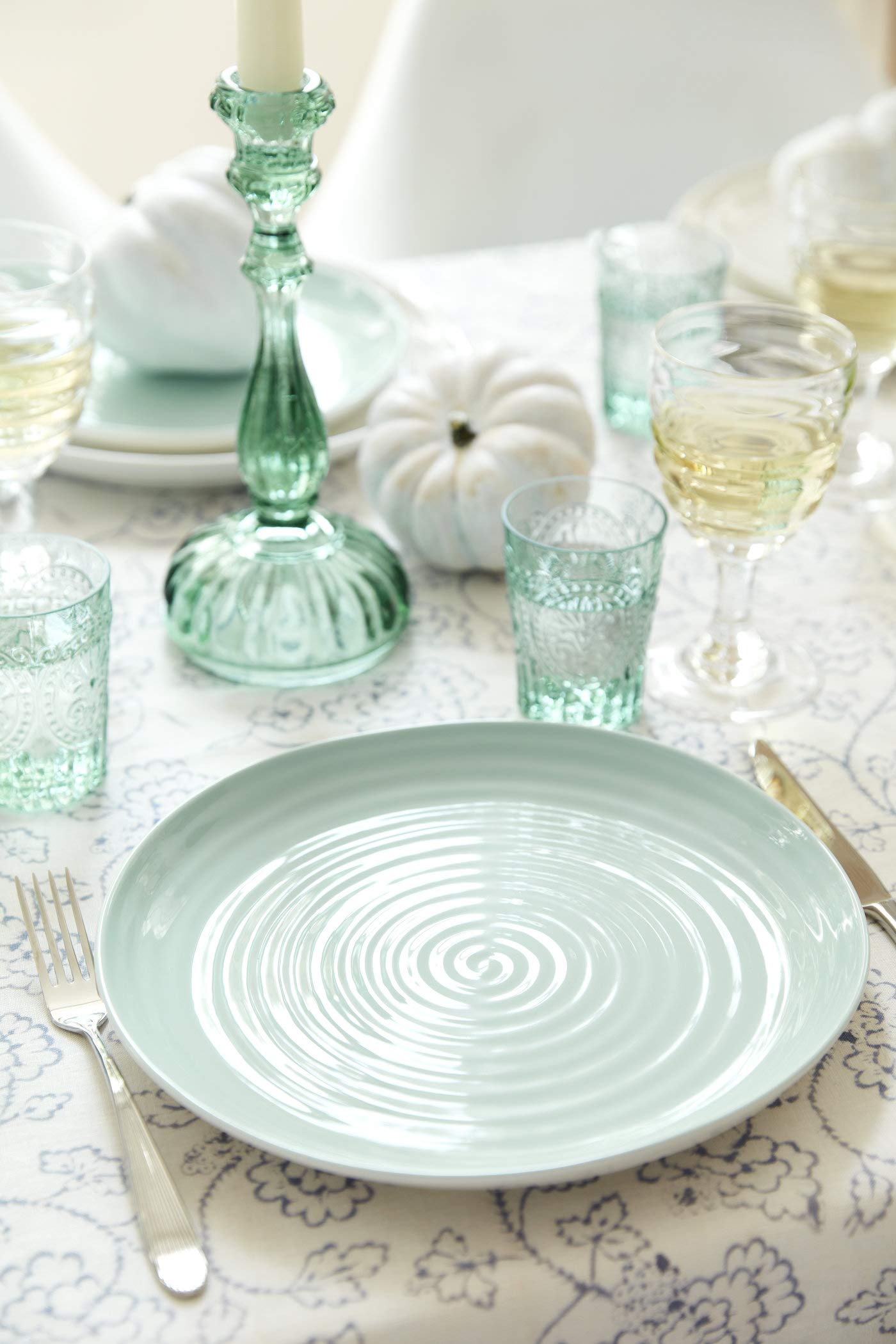 Portmeirion Sophie Conran White Round Platter | 12 Inch Porcelain Serving Tray For Appetizers, Snacks, And Sandwiches | Made Fro