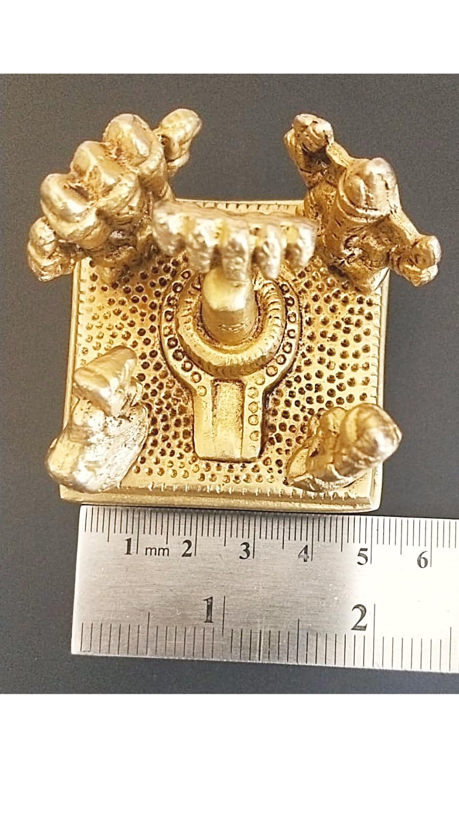 Pujasamadhaan Brass Lord Shiv Parivar With Shivling Shri Kartik Ganesh Parvati And Nandi (Small Size, 200 Gm)