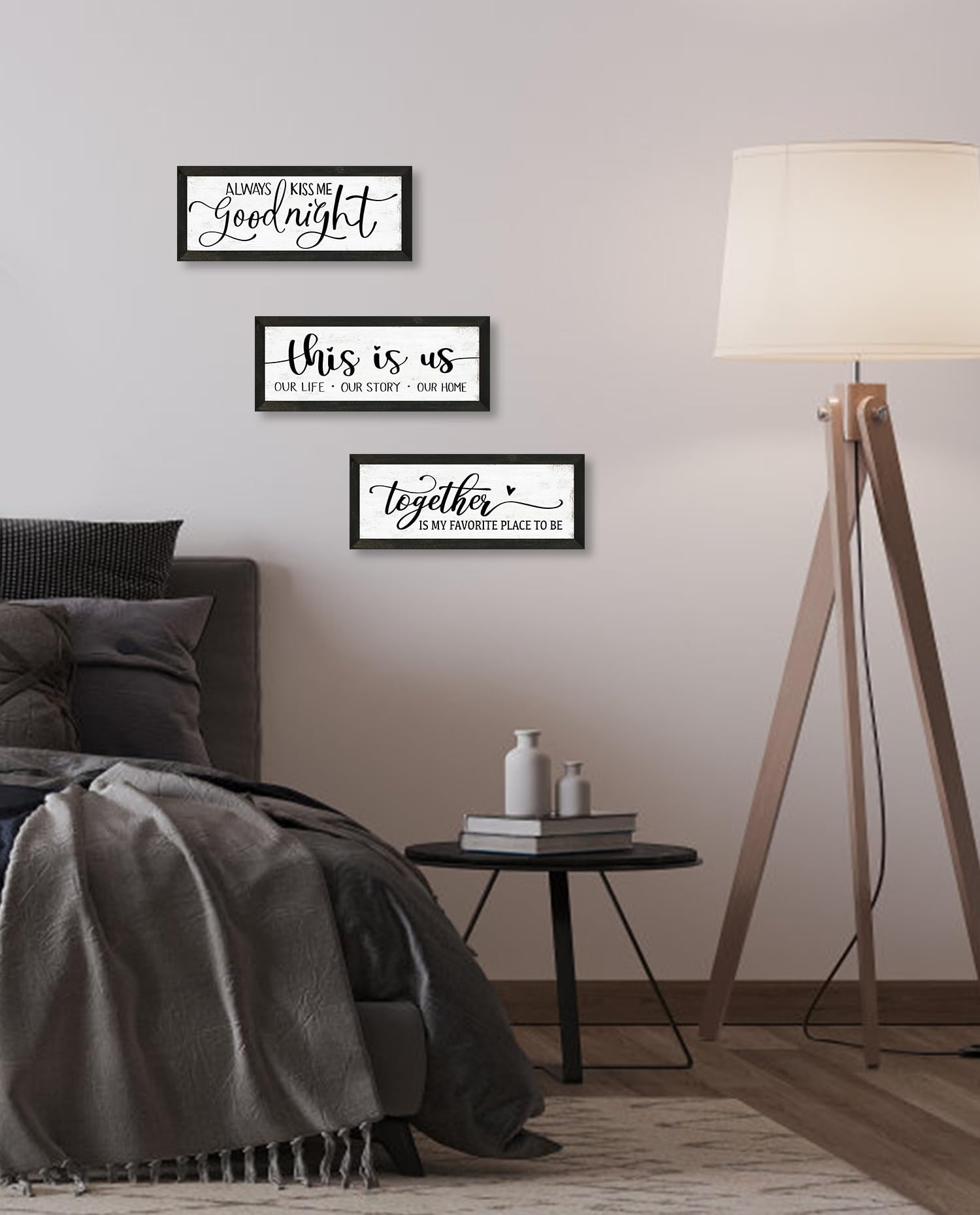 Together Is My Favorite Place To Be Wall Sign: Love Quotes Wall Decor Above Bed Master Bedroom Signs For Couples Romantic Family
