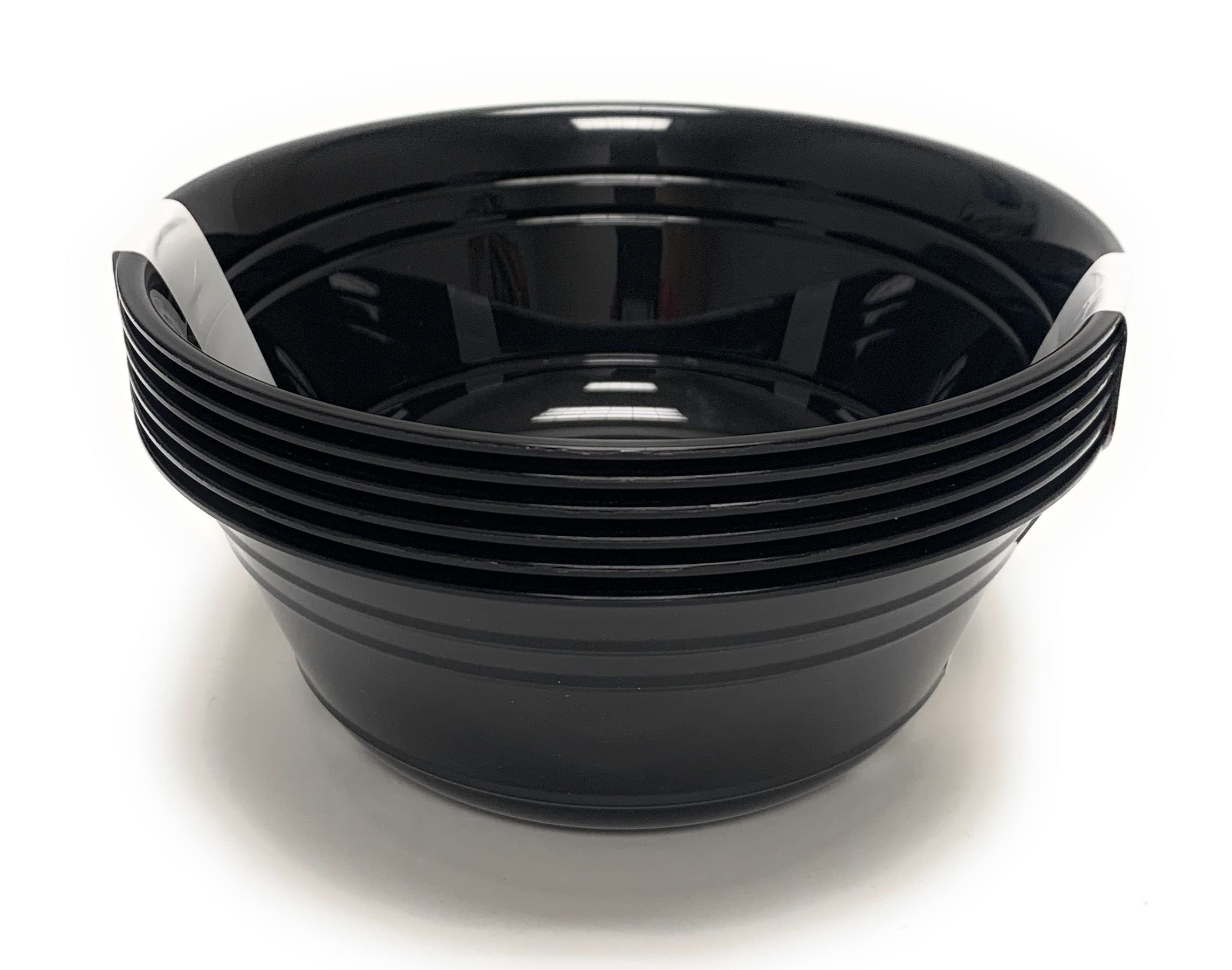 Mintra Home Snack Bowls (Small 6Pk (600Ml), Black)