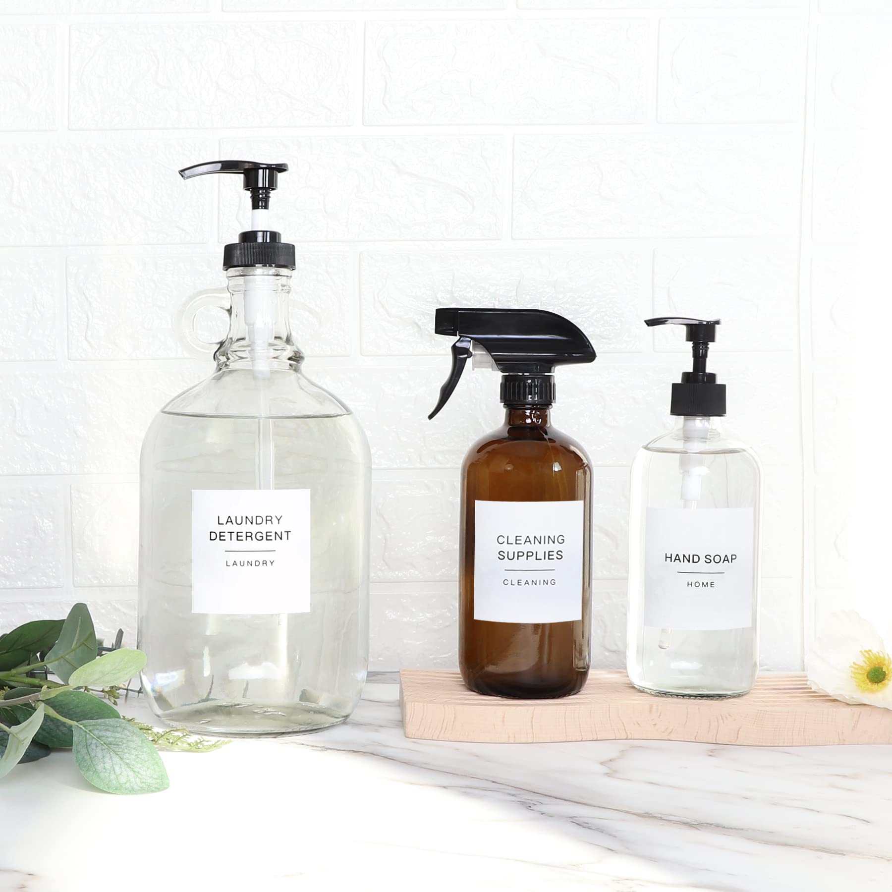 180 Minimalist Laundry Labels for Jars  Laundry Stickers for Containers  Cleaning for Laundry Room Spray Bottles and Household Organization  Waterproof and Easy to Stick and Peel