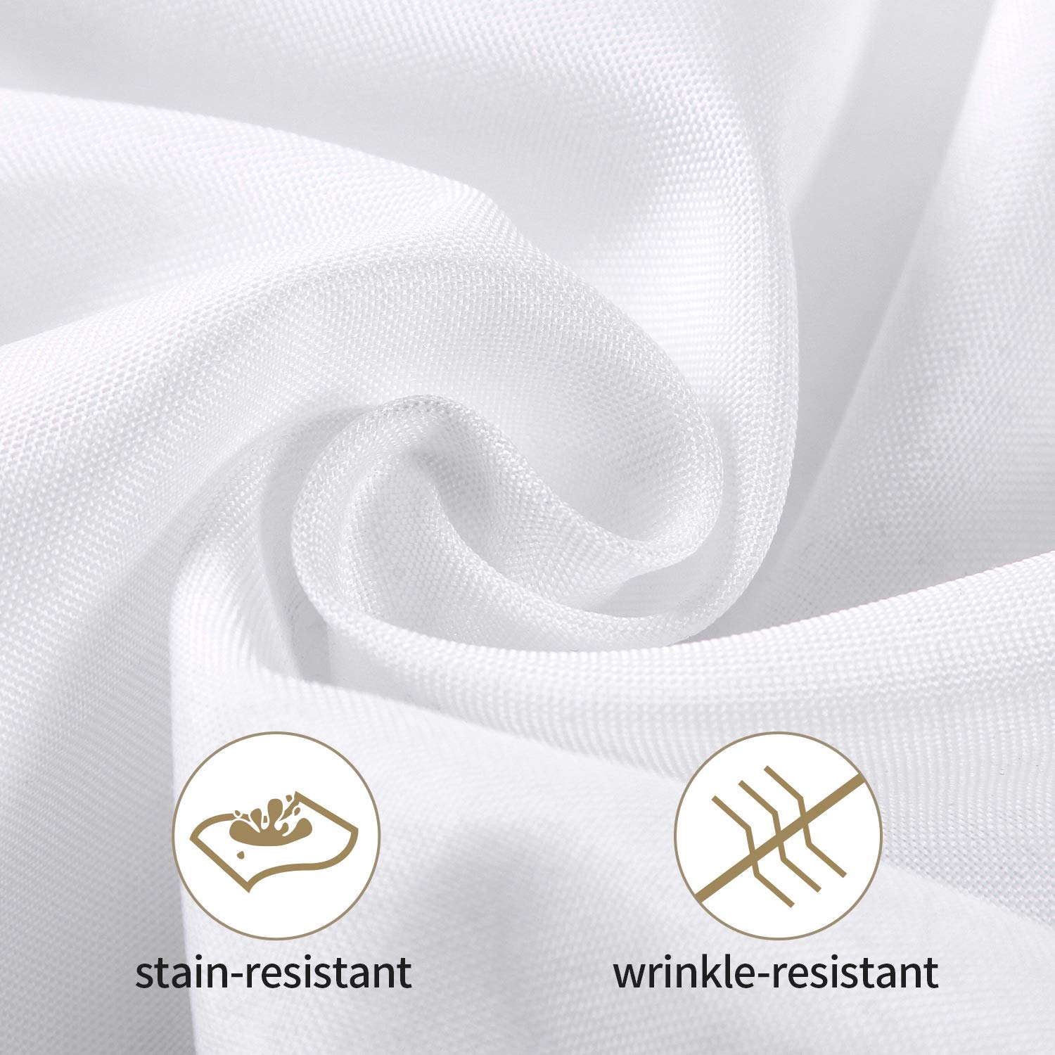 25Pcs Polyester Cloth Napkins - 17 X 17 Inch White Dinner Washable Napkins With Hemmed Edges For Restaurant/Wedding/Hotel(25,Whi