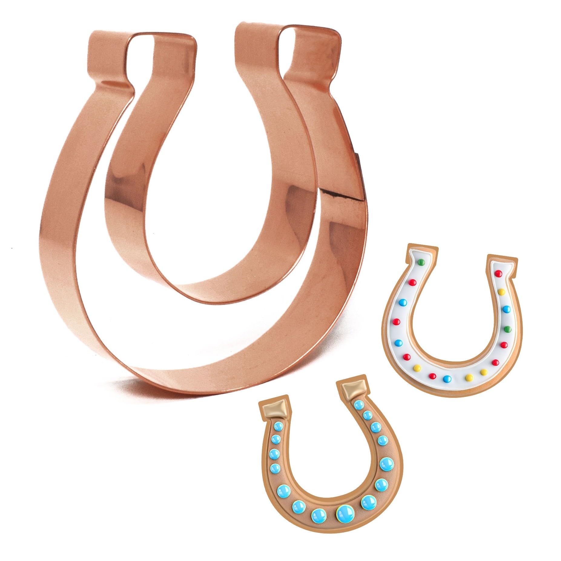 Horseshoe Copper Cookie Cutter By The Fussy Pup (3 Inch)