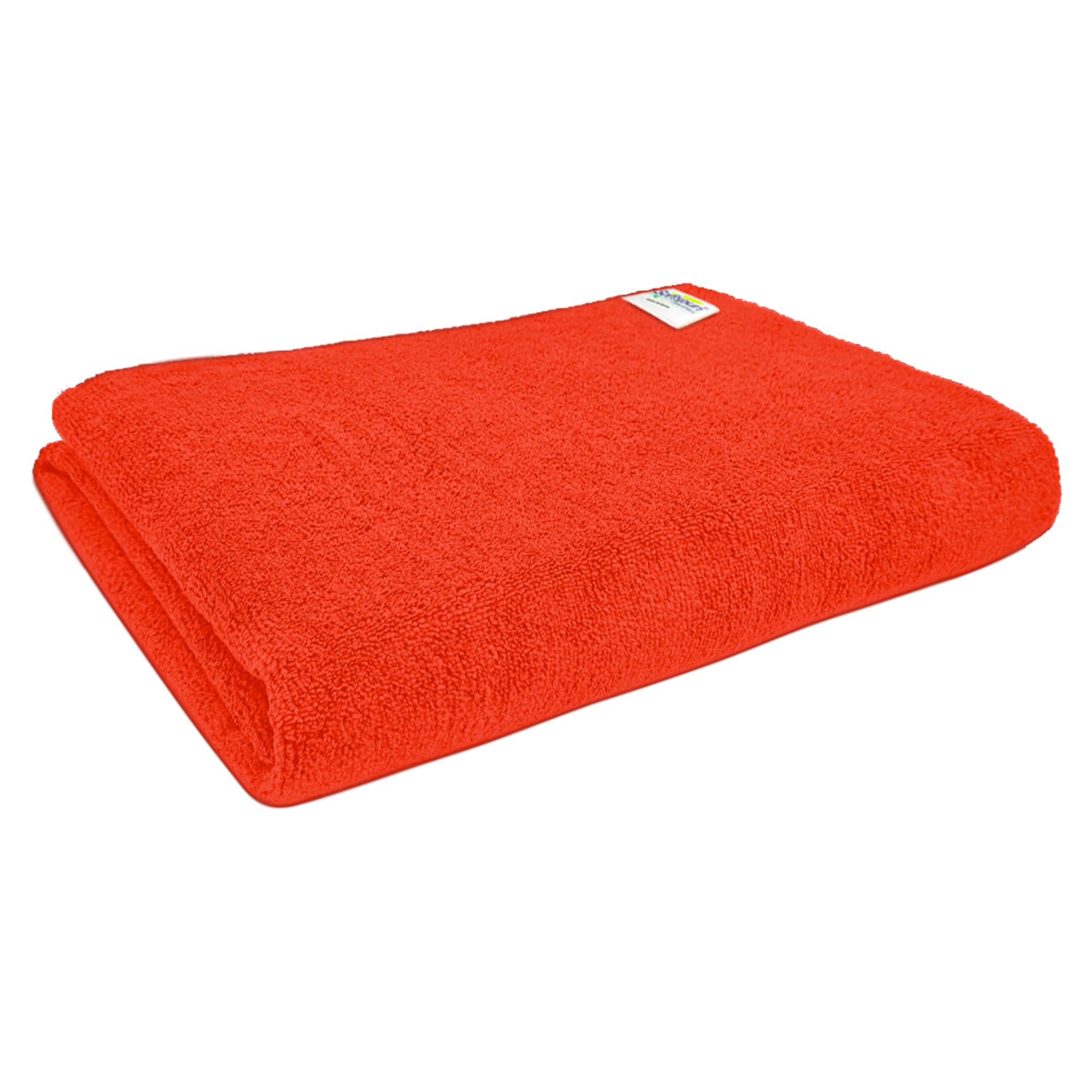Softspun Microfiber Bath And Hair Care Towel, 70X140 Cms, 1 Piece Towel Set, 340 Gsm (Red). Soft And Comfortable, Extra Large Mu