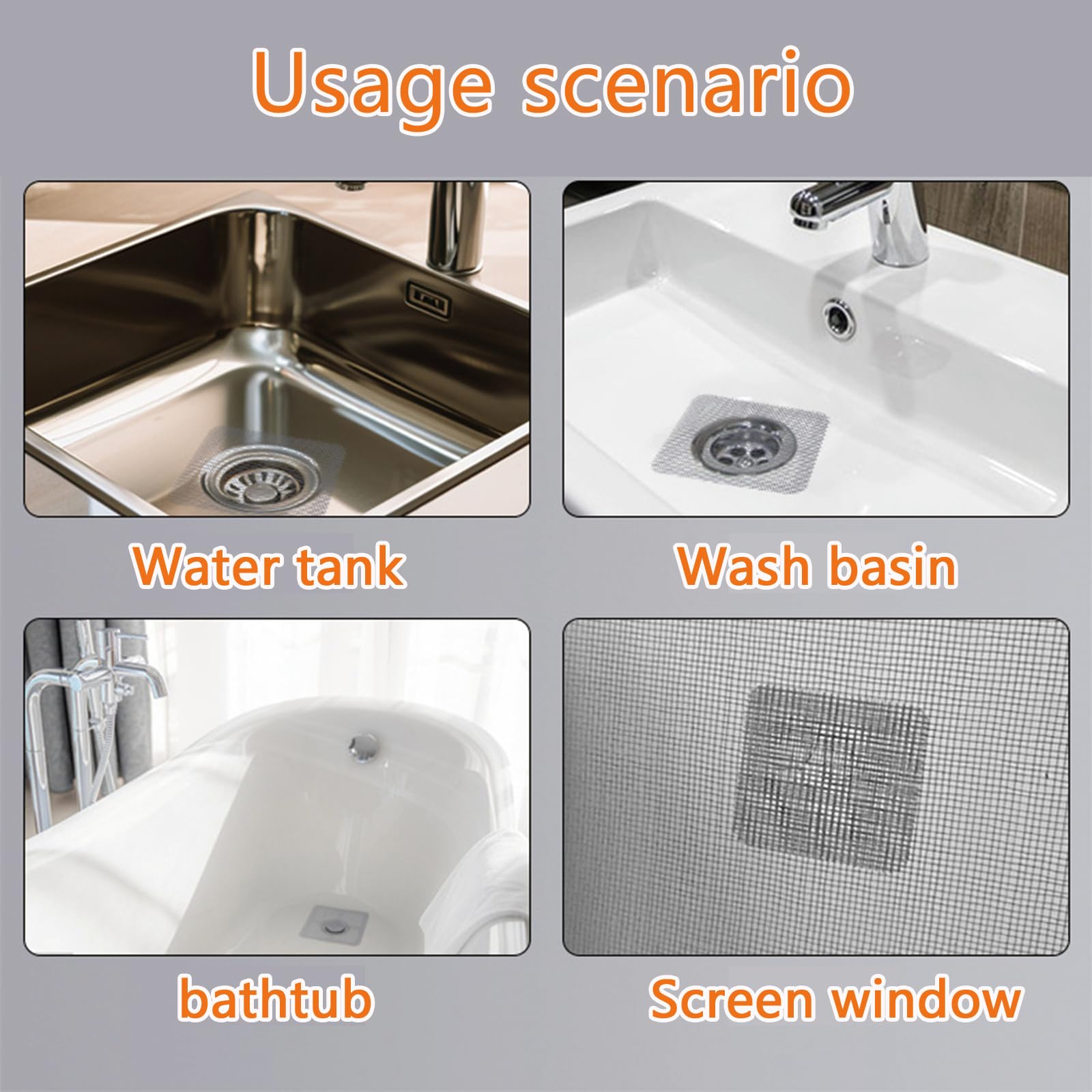 30Pack Disposable Shower Drain Hair Catcher 4'' X 4'' Drain Hair Catcher Mesh Stickers Shower Drain Mesh Stickers For Bathroom A