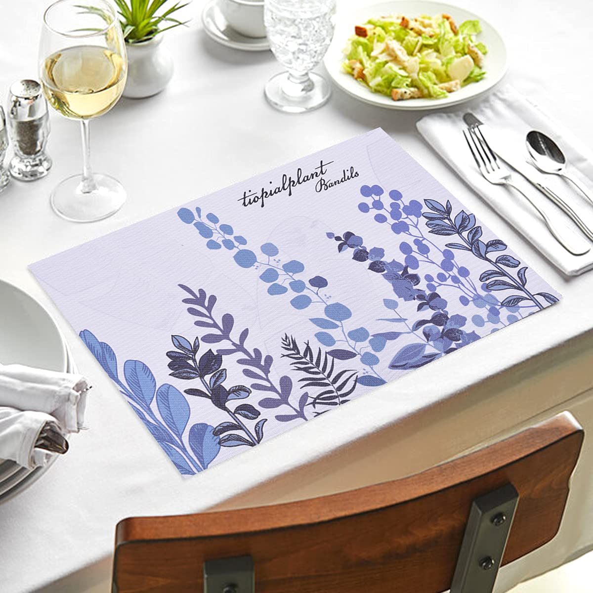 Decozen Placemats Set Of 8 - Table Protector For Kitchen Decor Scratch Heat Resistant Placemats Washable Wipeable Indoor Outdoor
