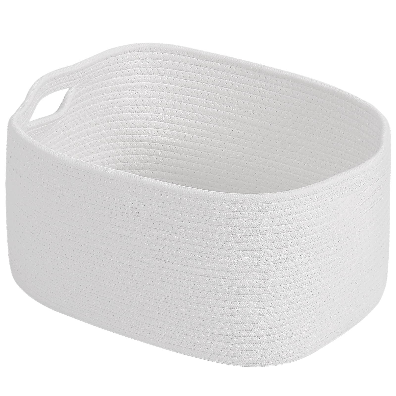 Ecdyqxvu Cotton Rope Storage Baskets 15X10X9 In, Decorative Woven Baskets For Storage, Collapsible Storage Bins Organizer For Nu