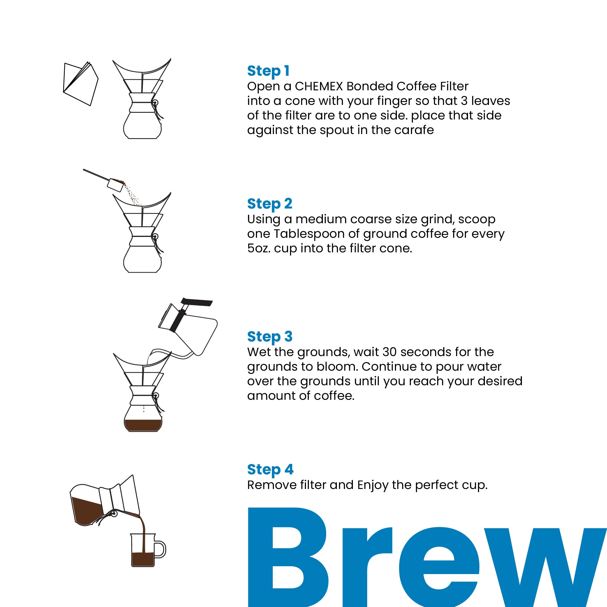 chemex Pour-Over glass coffeemaker - classic Series - 8-cup - Exclusive Packaging