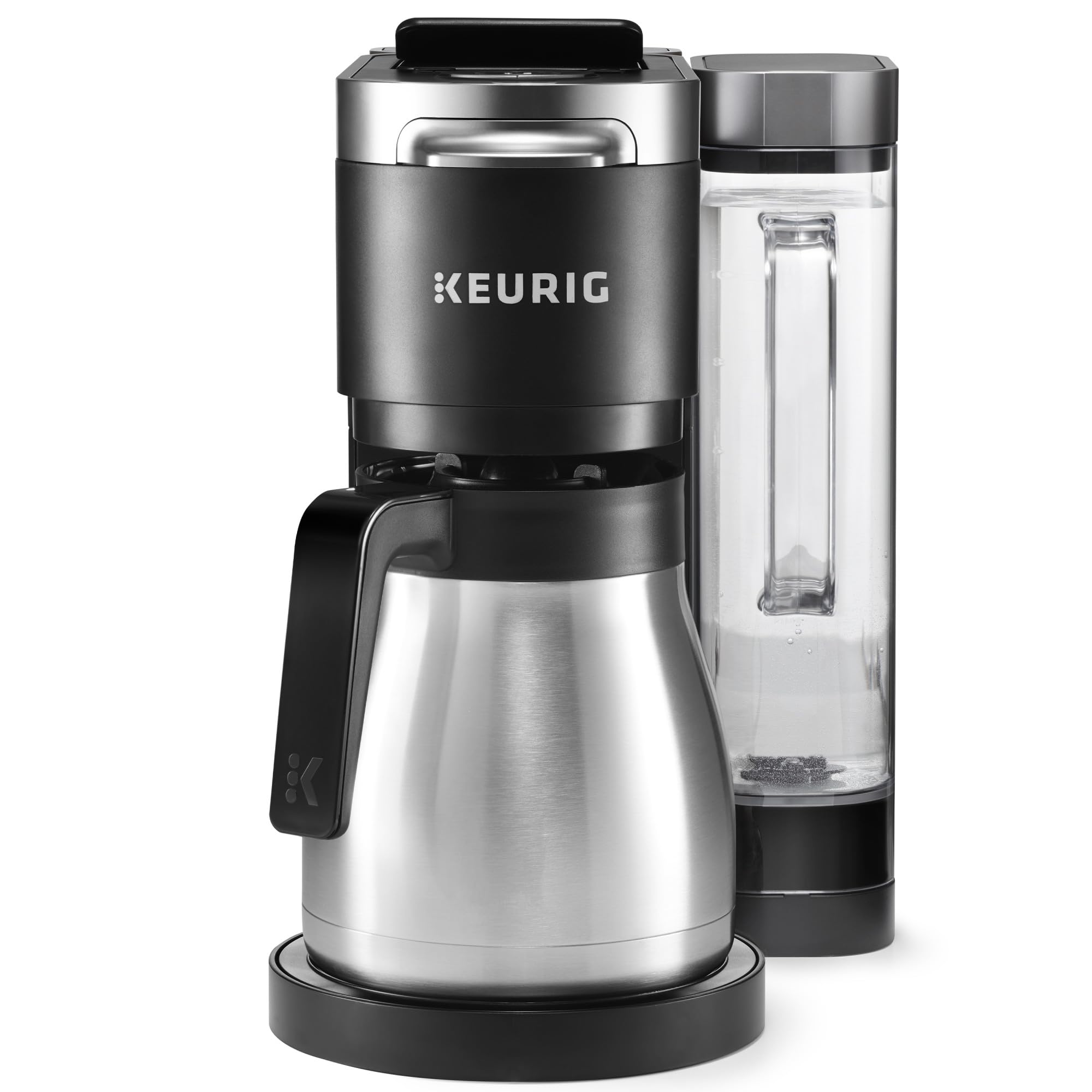 Keurig KDuo Plus Single Serve & Carafe Coffee Maker, MultiPosition 60oz Removable Reservoir, Programmable Auto Brew Carafe, Bl