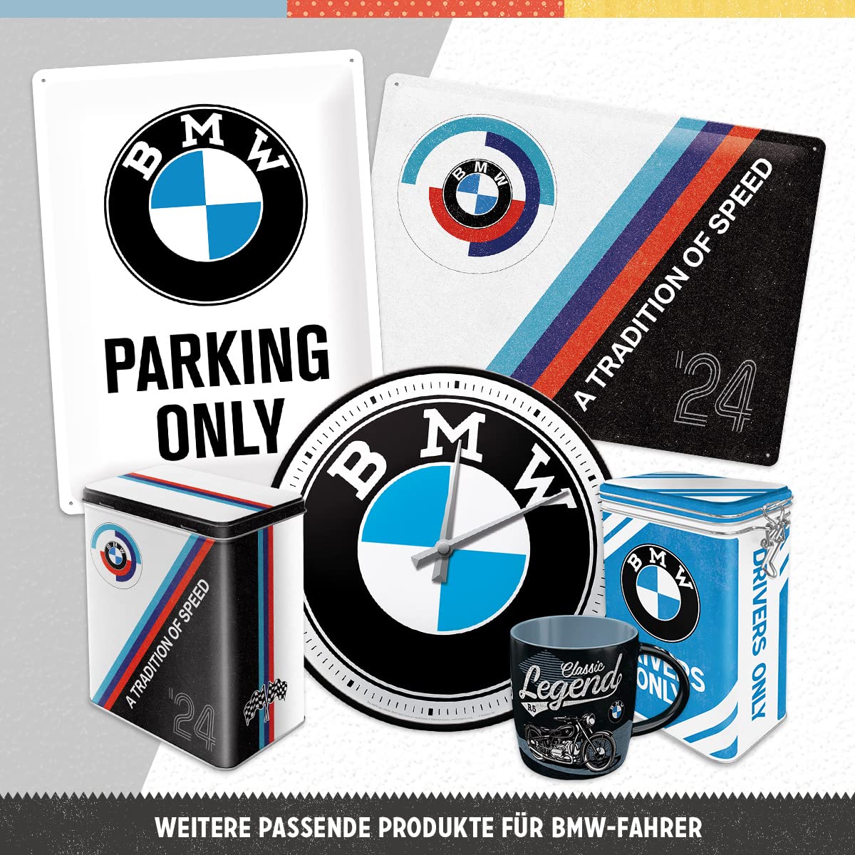 Nostalgic-Art Retro Coffee Mug  BMW - Garage - Gift idea for car accessories fans  Large Ceramic Cup  Vintage Design  11.2 oz