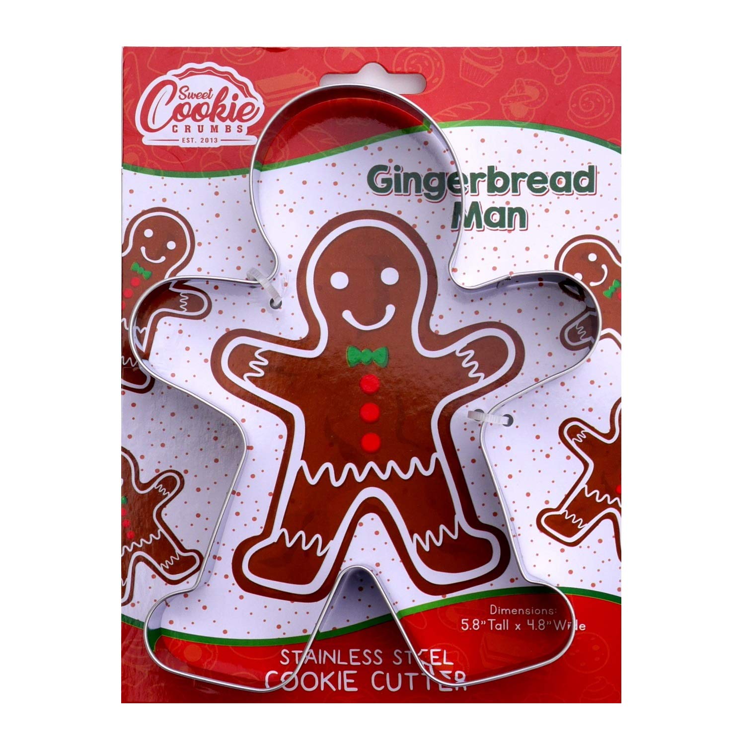 Gingerbread Man Cookie Cutter - Large, Premium Food-Grade Stainless Steel, Dishwasher Safe (Gingerbread Man (Large))