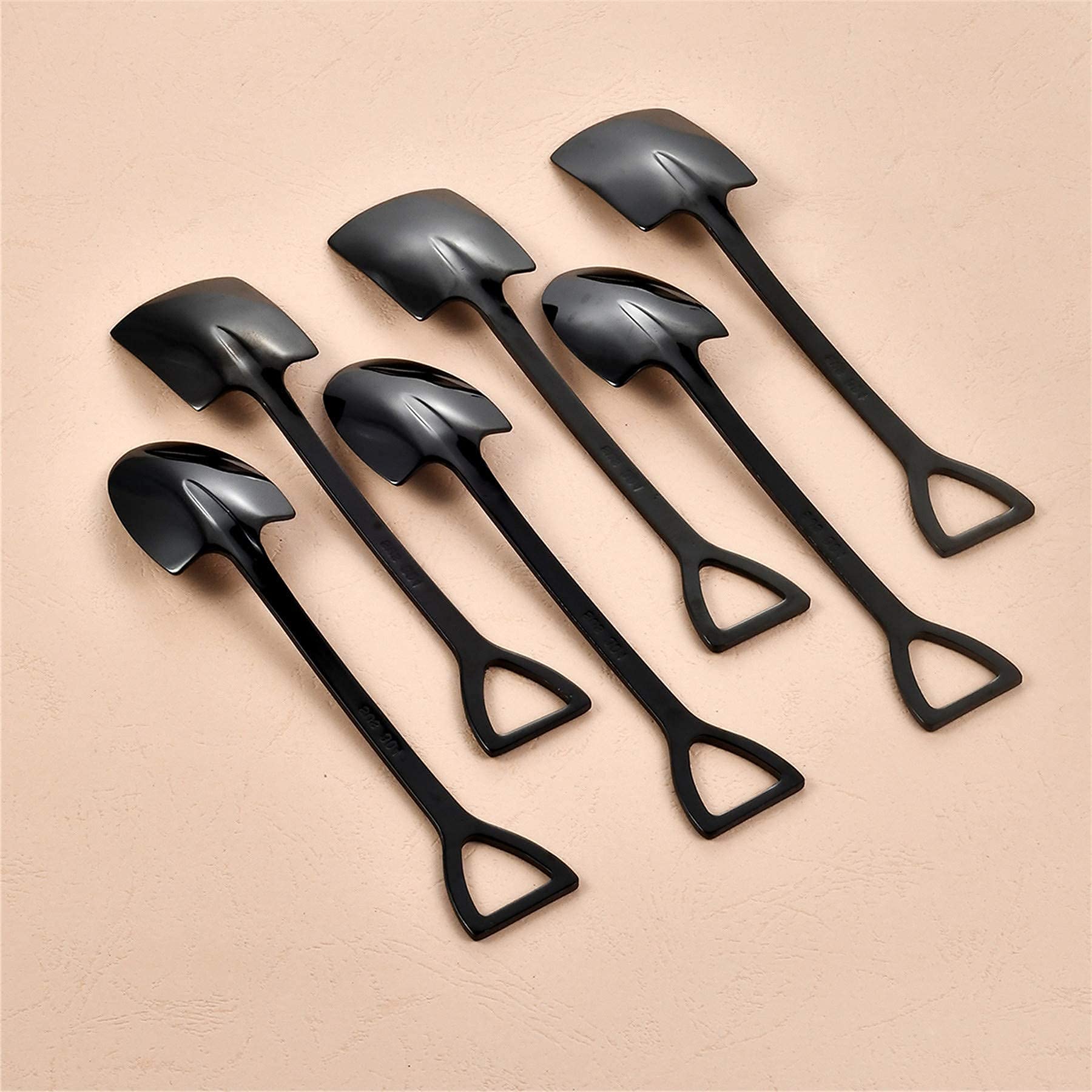 Bulckrew 6Pcs Stainless Steel Flatware Dessert Spoons Teaspoon Tablespoons For Ice Cream Dessert Coffee Tea, 6 Inches