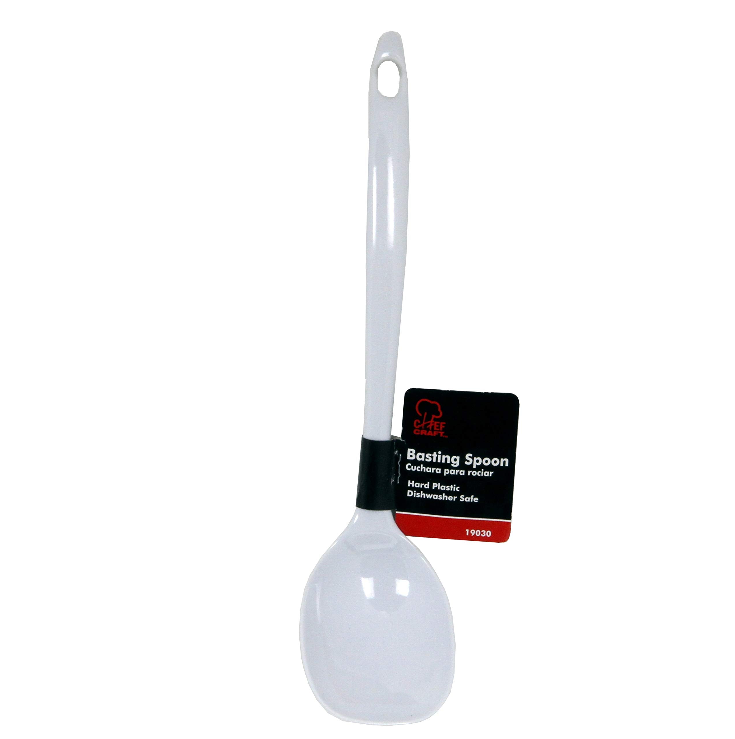 Chef Craft Basic Melamine Basting Spoon, 11.25 Inch, White