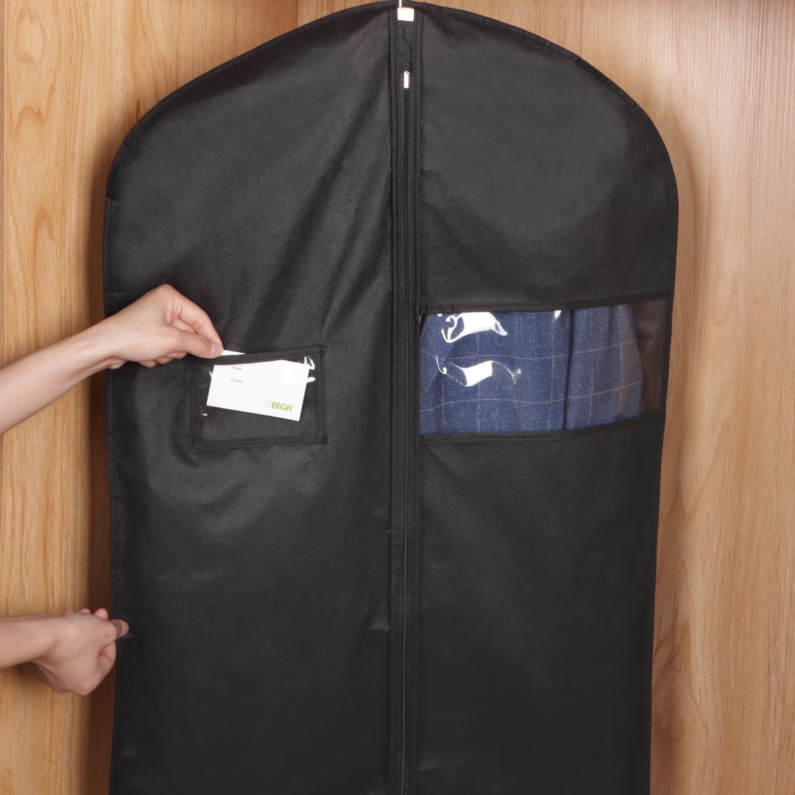 Keegh 40'' Suit Bags Garment Bags For Hanging Clothes(Set Of 10), Suit Cover Bag For Men, Suit Bags For Closet Storage Or Travel